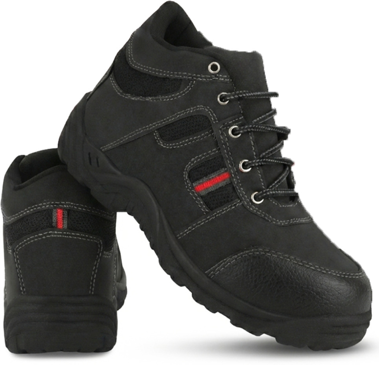 Image of WALKMORA Leather Shoes,Anti-Slip,Oil & Puncture Resistant,Boots for Construction &Factory Sneakers For Men (Black , 10)