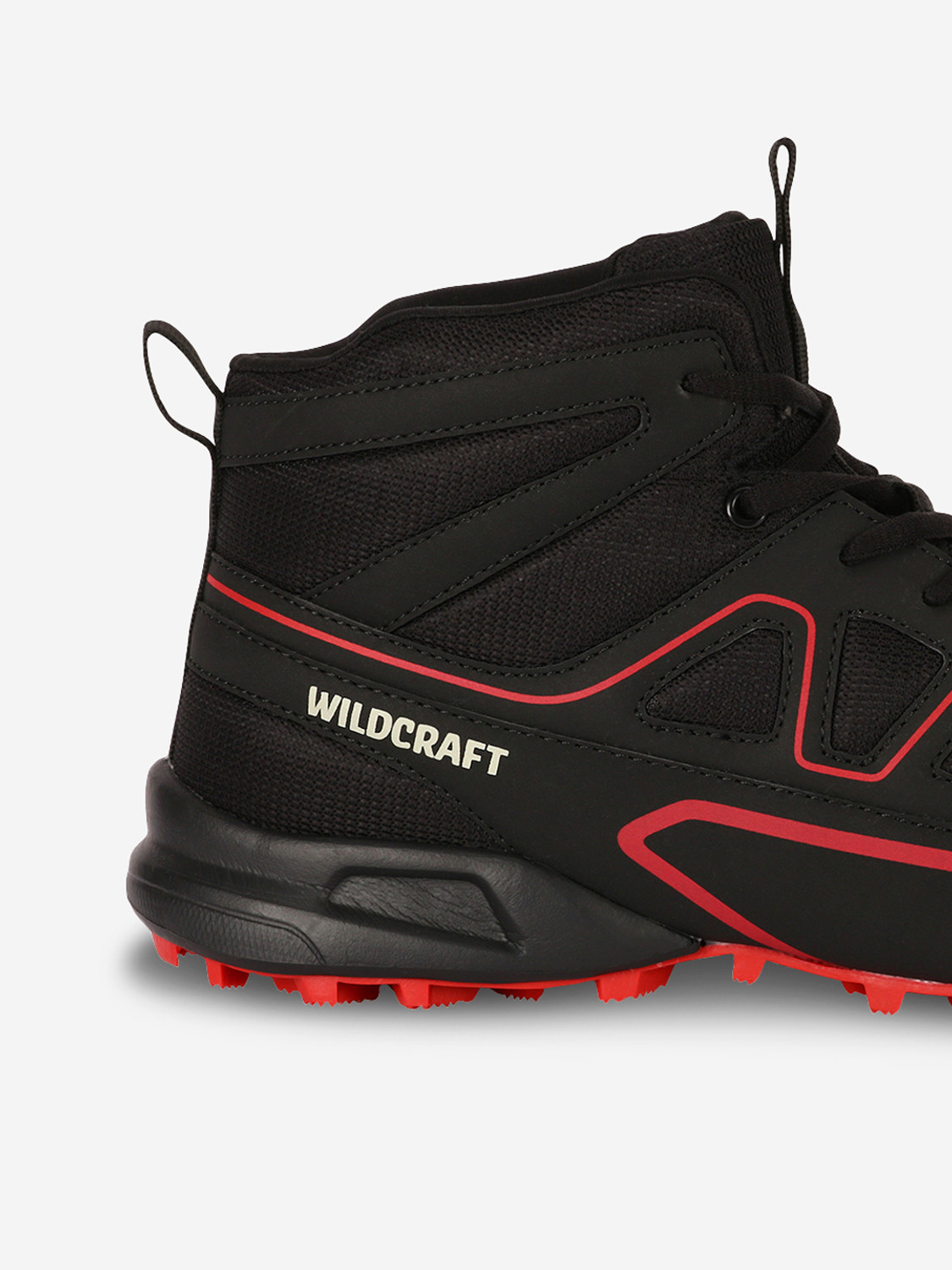 Wildcraft Magellan Hiking & Trekking Shoes For Men (Black, Red) Price