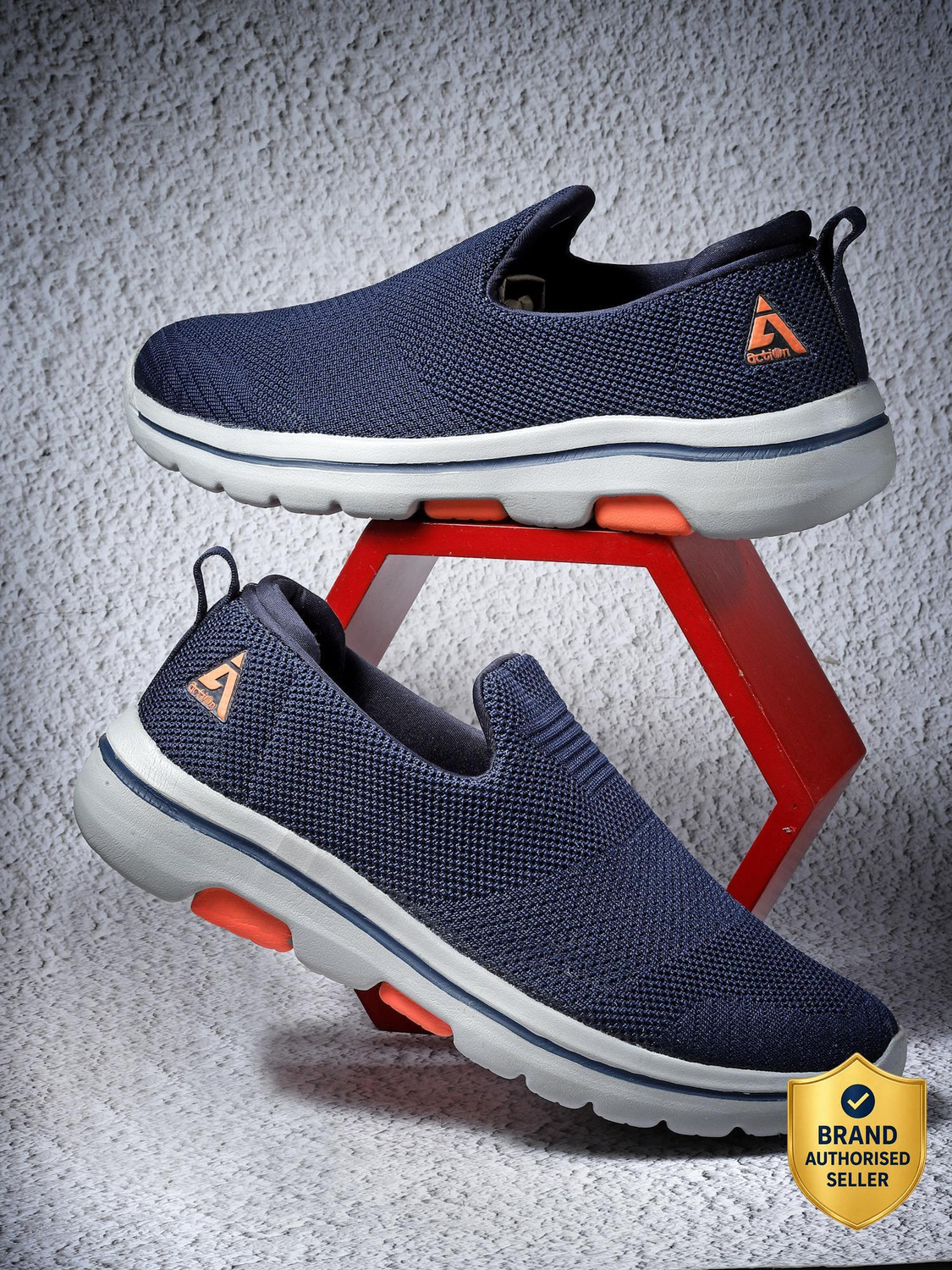 ACTION Athleo ATG-487 Men's Navy Mesh Best Comfort Running Gym & Sports Shoes Sneakers For Men