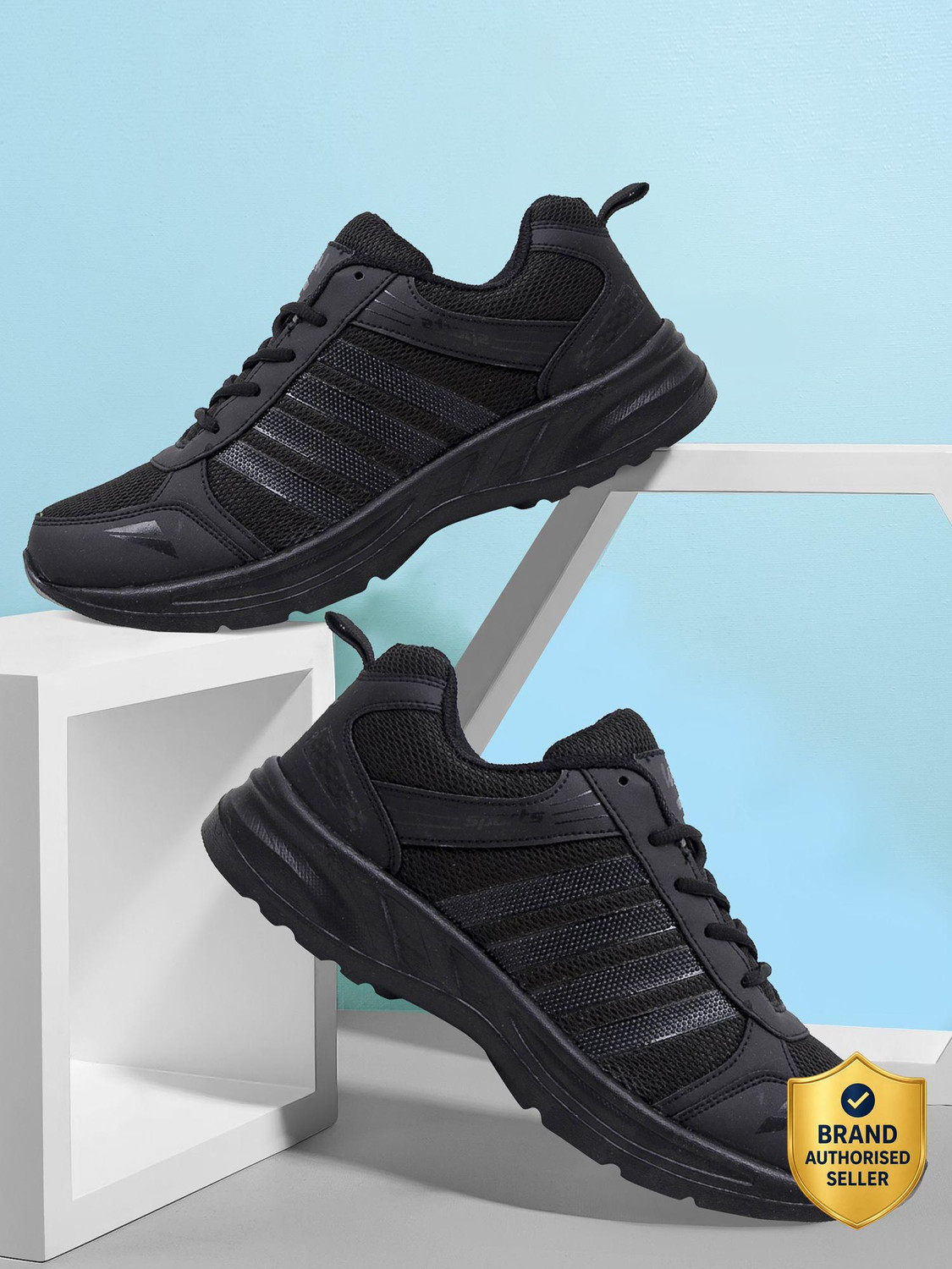 Image of SEGA Running Shoe Running Shoes For Men (Black , 10)