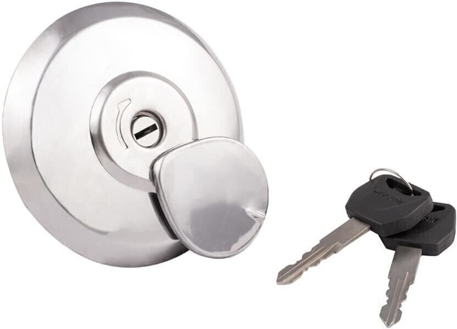 Image of Vtrust Petrol Tank Lock Set for Platina BS4, Discover BS4 Key Switch Lock (Silver)
