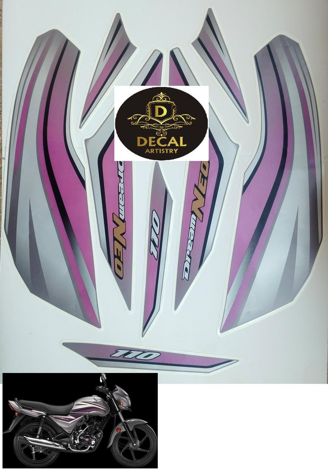 Image of Grayfixx Sticker & Decal for Bike (Multicolor)