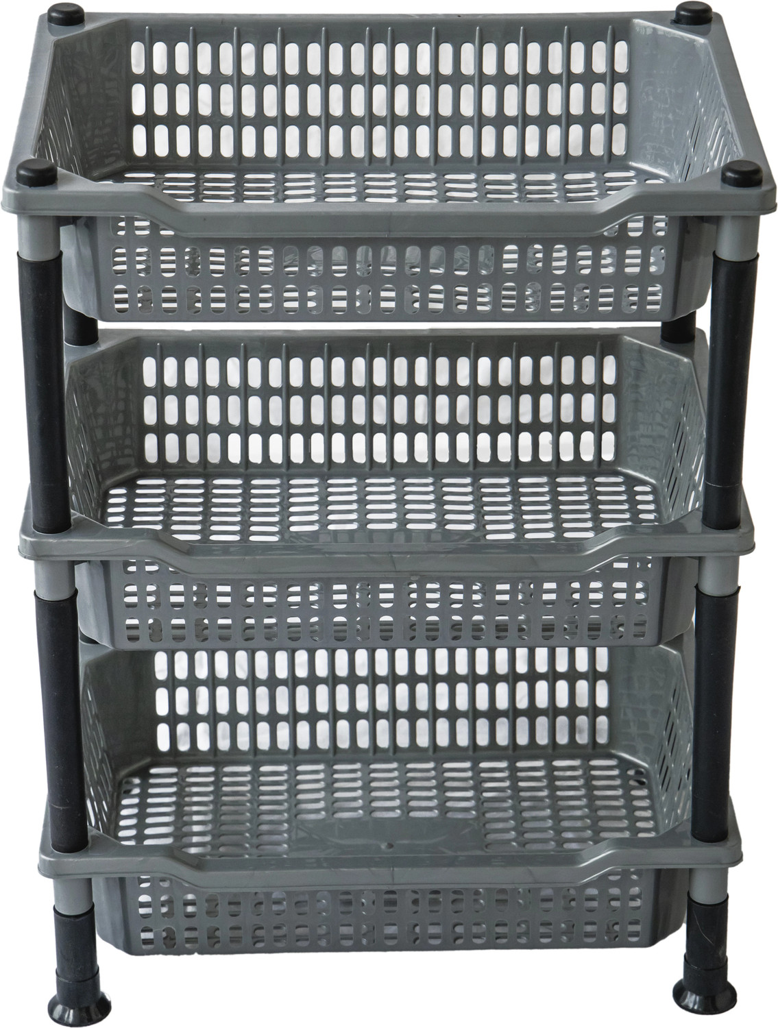 Image of BRANTOX 4 Tier Slim Multipurpose Storage Rack Trolley Plastic Storage Rack For Kitchen Plastic Kitchen Trolley (DIY(Do-It-Yourself))