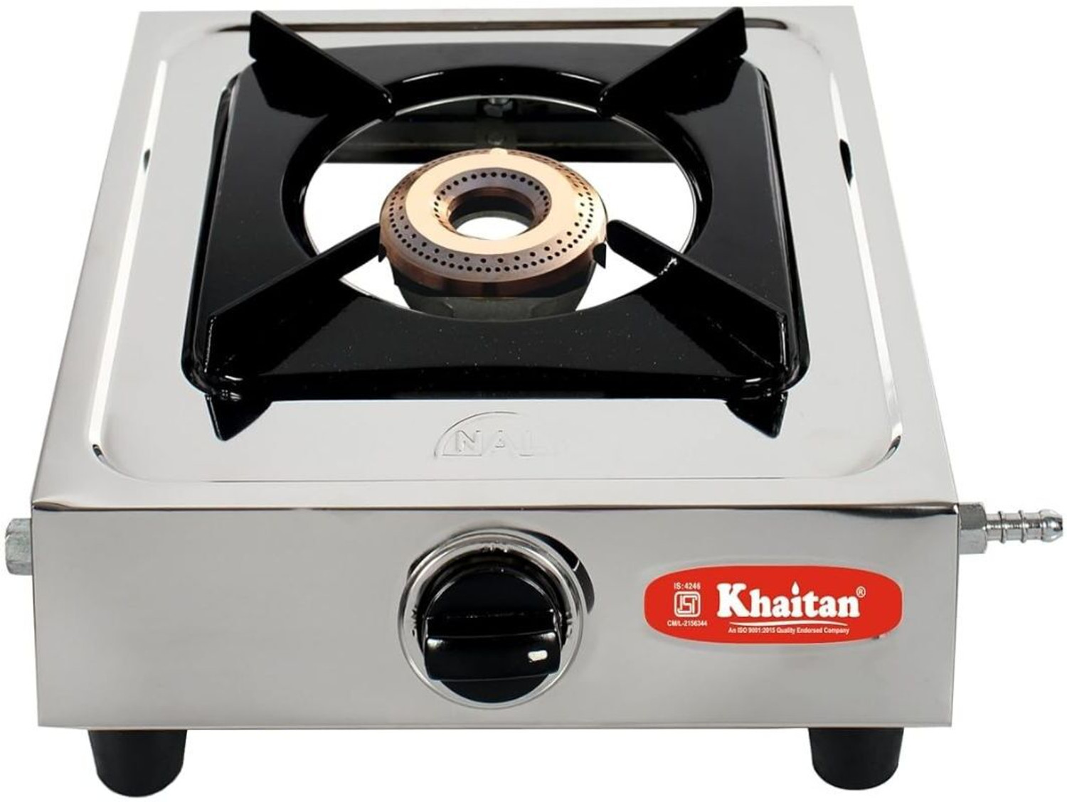 Khaitan Single Burner Classic Stainless Steel Manual Gas Stove  (1 B