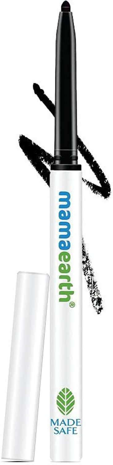 MamaEarth Charcoal Black Long Stay Kajal Black Waterproof,with Vitamin