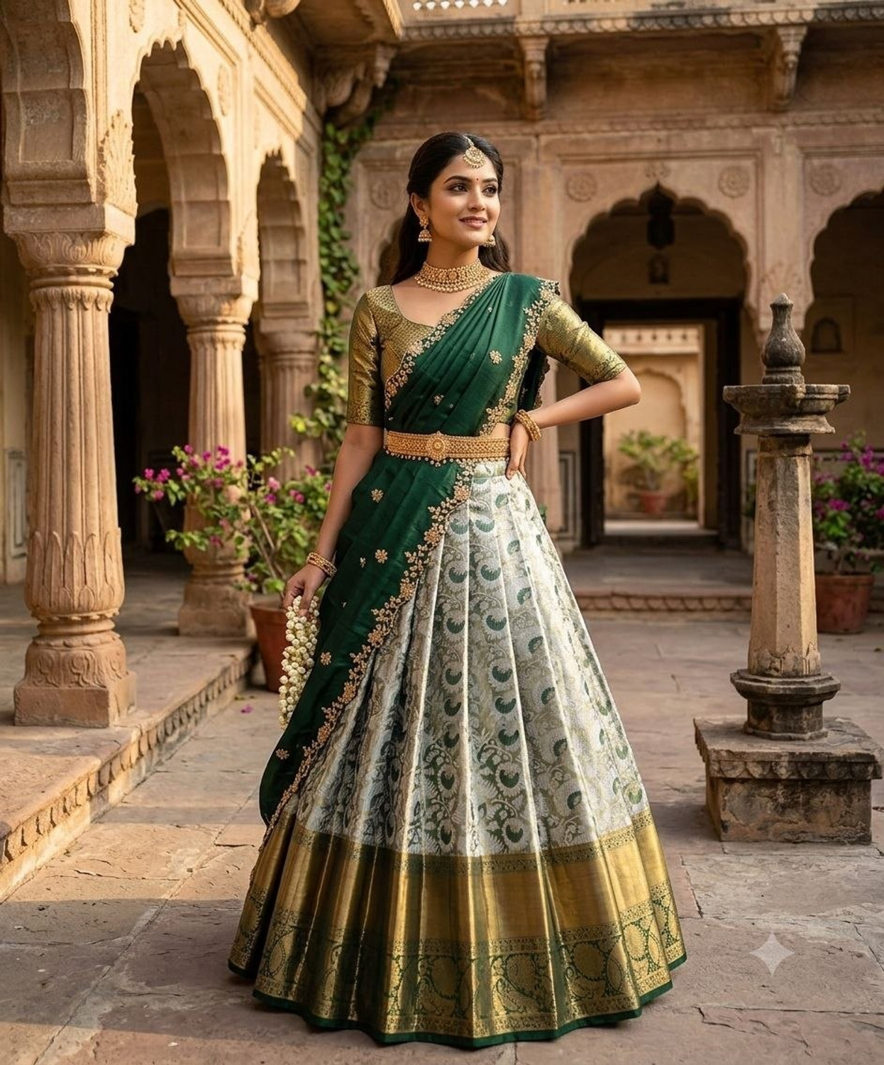 Shreeenathjicreation Embroidered Semi Stitched Lehenga Choli