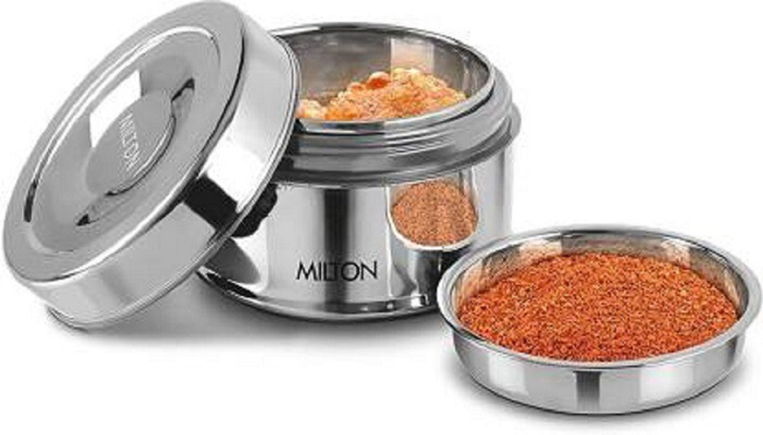 MILTON Thermoware Steel Snacks Medium 700ml 1 Containers Lunch Box  