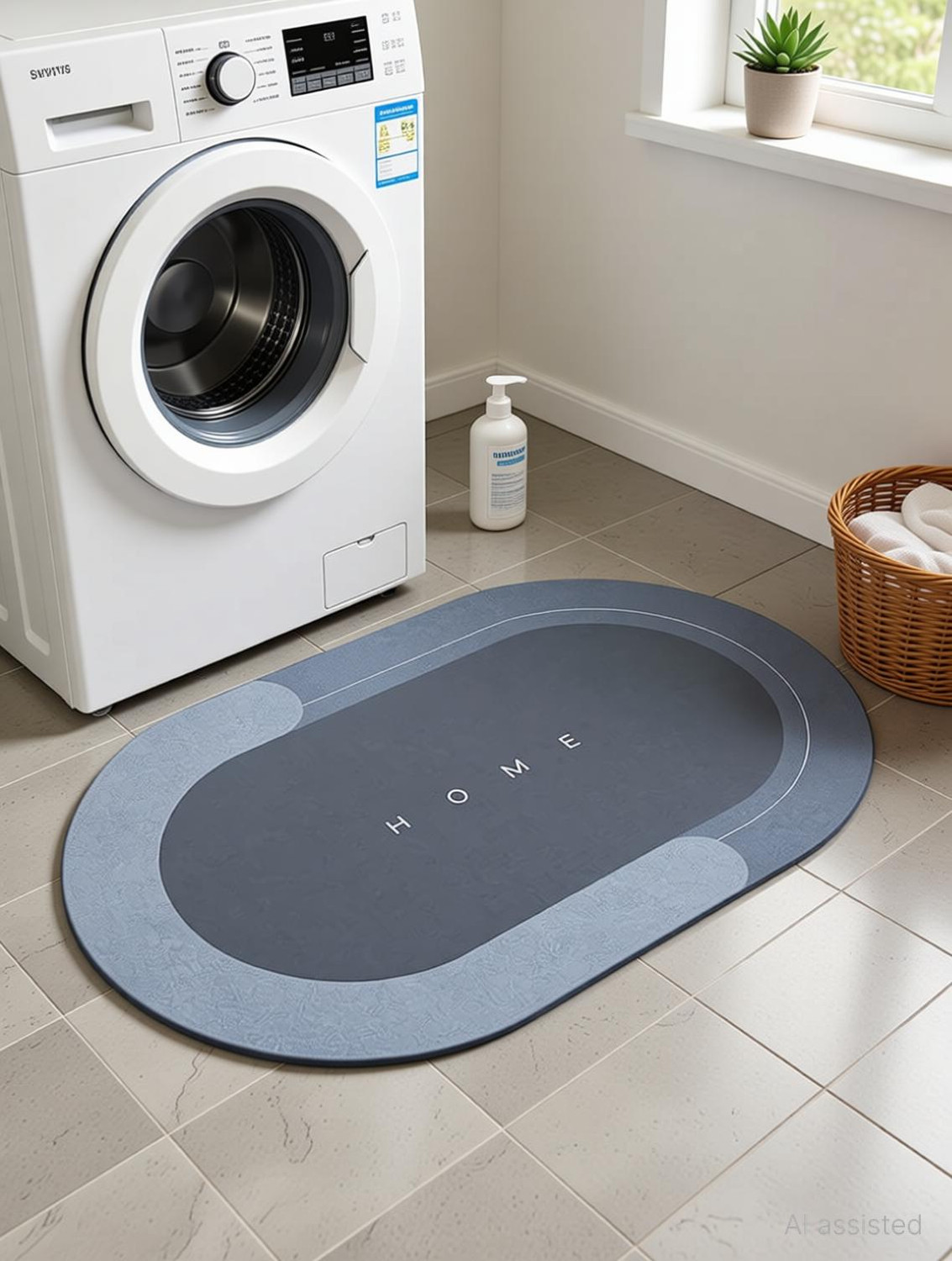 Image of HomeStore-YEP Microfiber Door Mat (Dark Grey, Pack of 2, Medium)