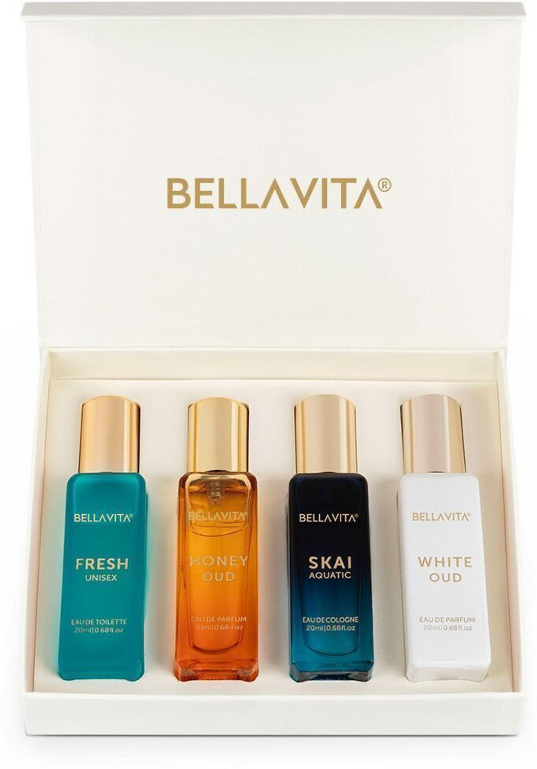 Bella Vita Luxury Unisex Perfume Gift Set 4x20ml – 80ml