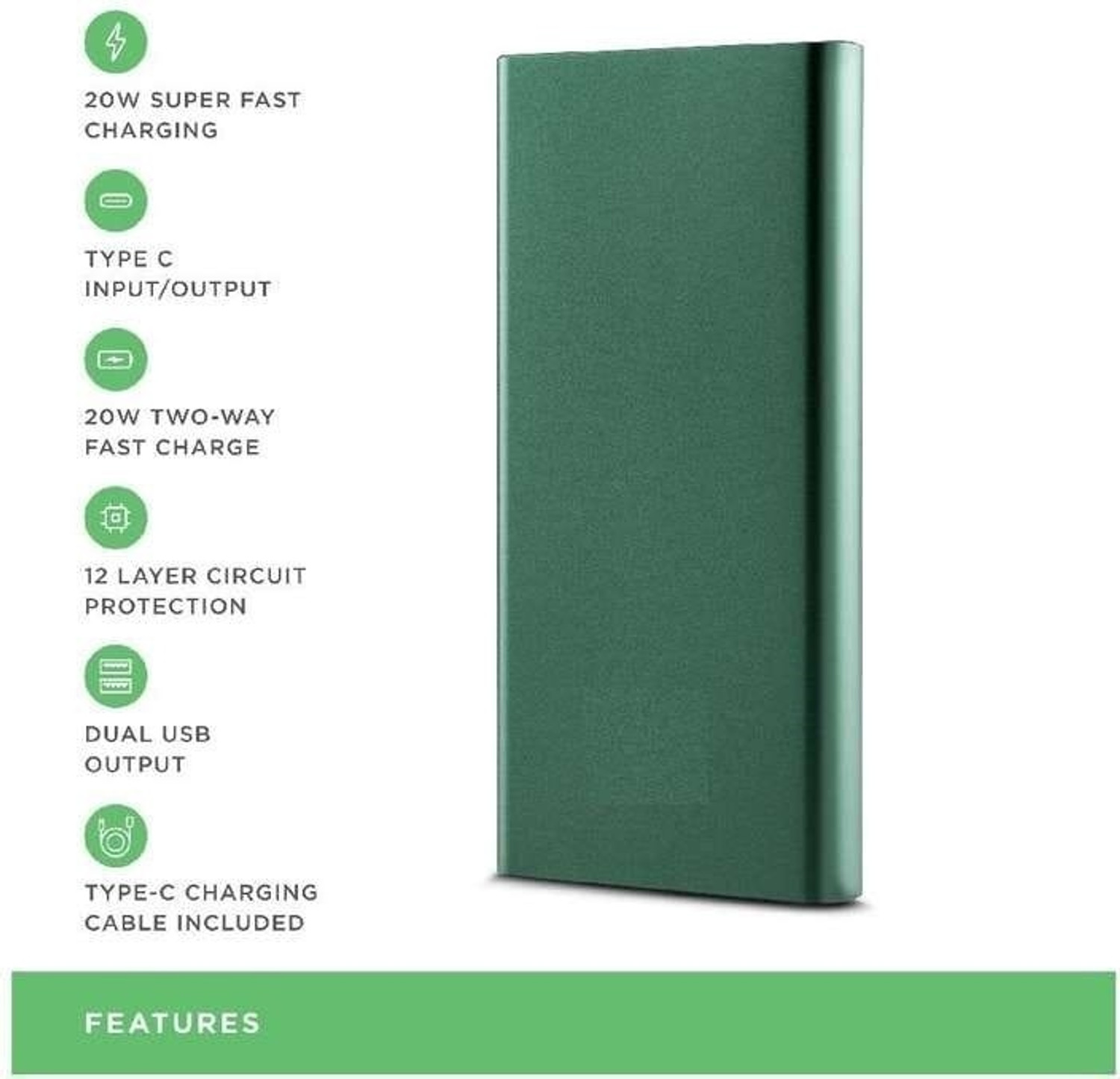 Image of MI8BE 20000 mAh 22.5 W Compact Pocket Size Power Bank (White, Lithium Polymer, Quick Charge 4.0, Power Delivery 3.0, Fast Charging for Mobile, Earbuds, Smartwatch, Smartband, Speaker)