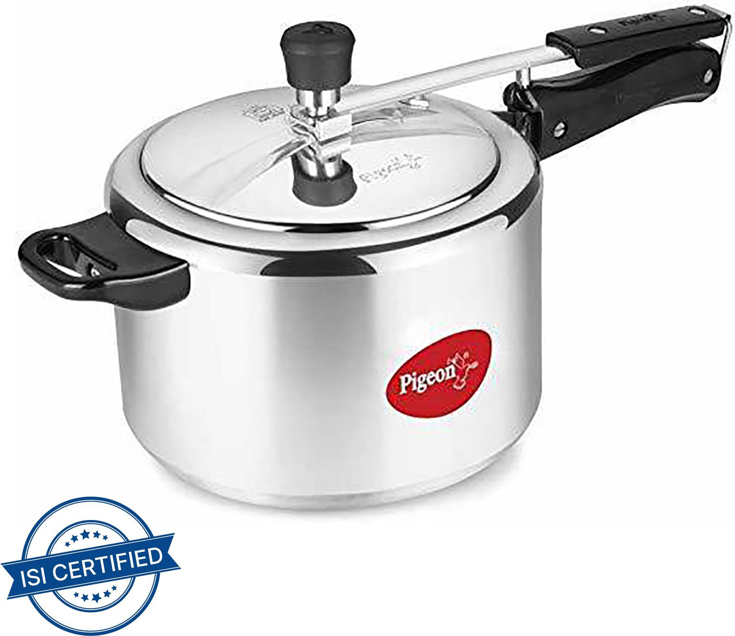 Image of Camro Triply Steller 5 Litres Inner Lid Pressure Cooker 5 L Induction Bottom Pressure Cooker (Stainless Steel)