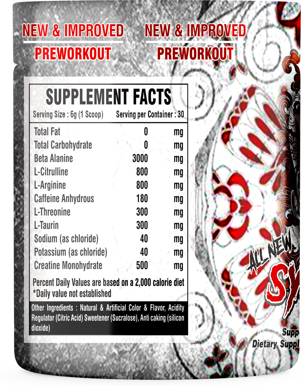 Image of Muscle Weapon Sychotic Preworkout 30 servings| Energy | Focus | Pump Pre Workout (180 g, Blueberry)