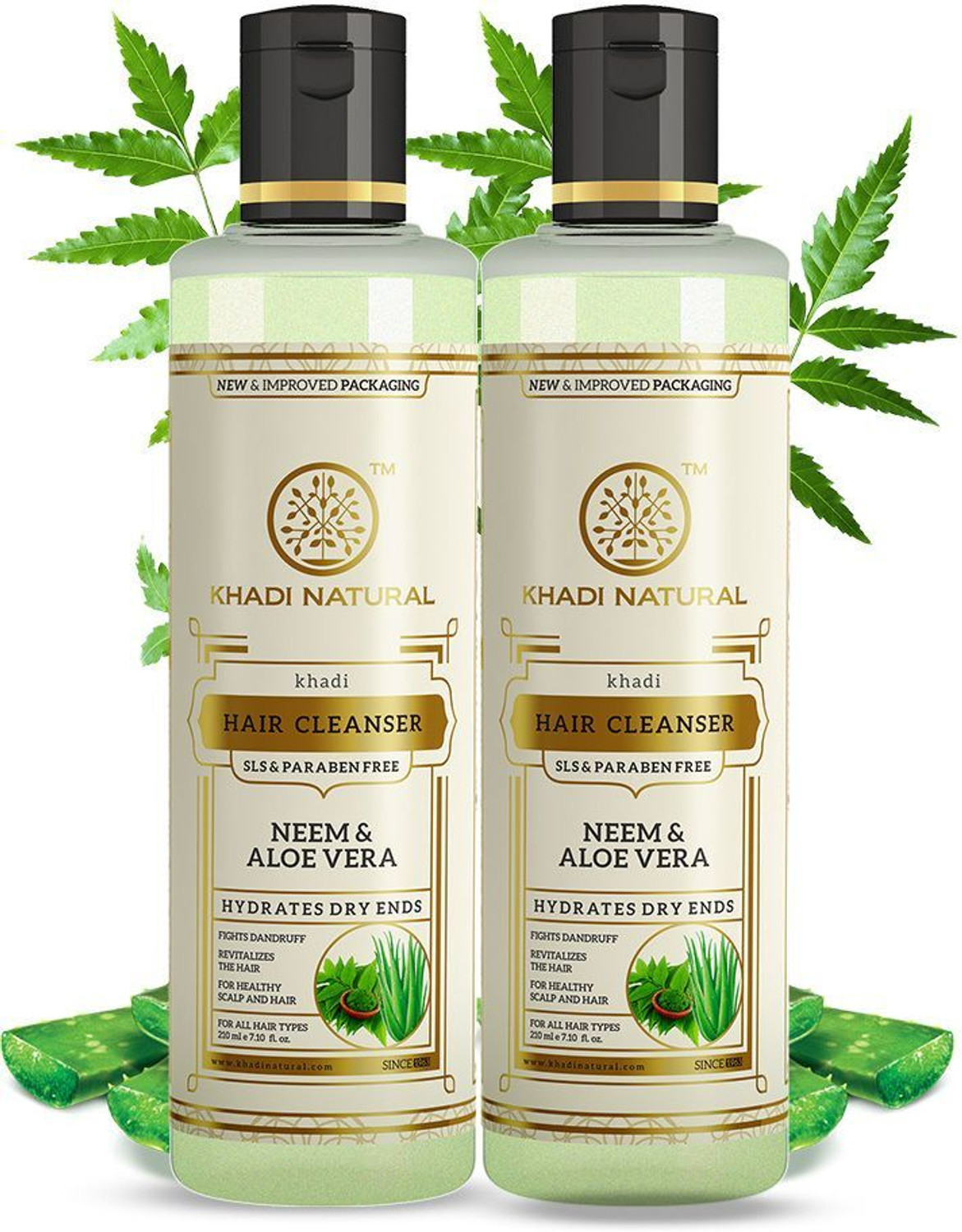KHADI NATURAL Organic Neem &amp; Aloevera Shampoo SLS &amp; Paraben Fr