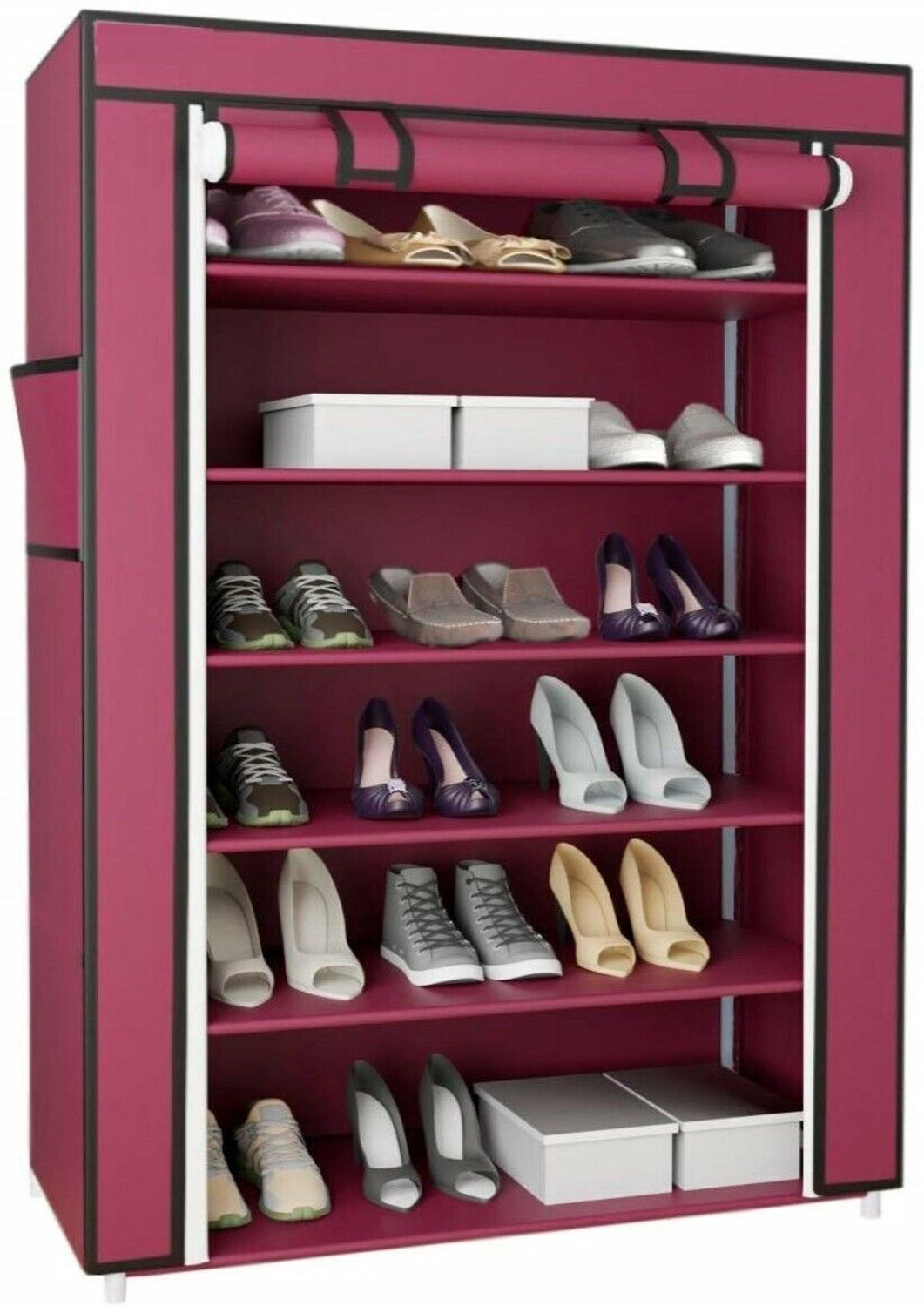 Shaym ji DIY Shoe Rack Organizer/Multi-Purpose 18 Pair 1 Door Folding 