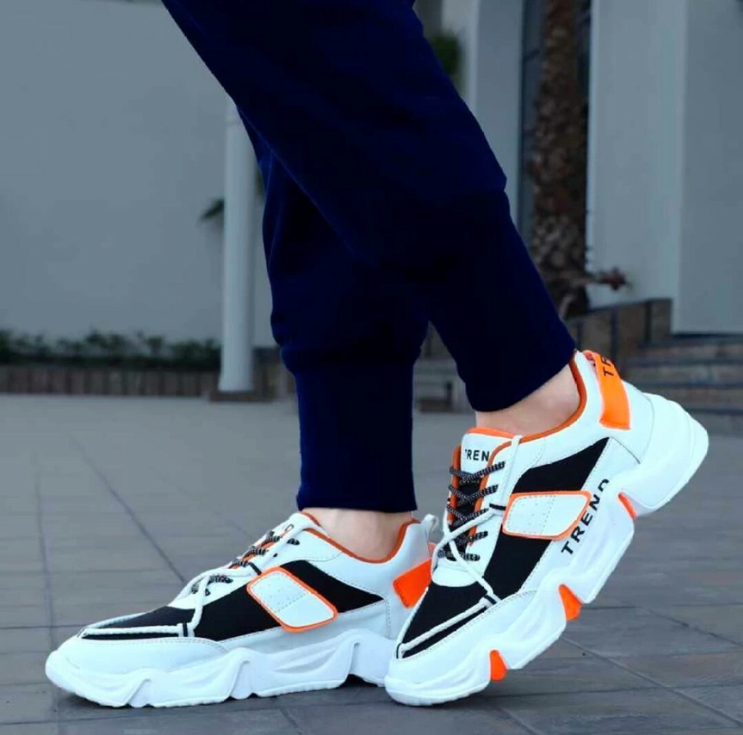 Image of asics GEL-CONTEND 9 Outdoors For Men (Grey, Orange , 8)