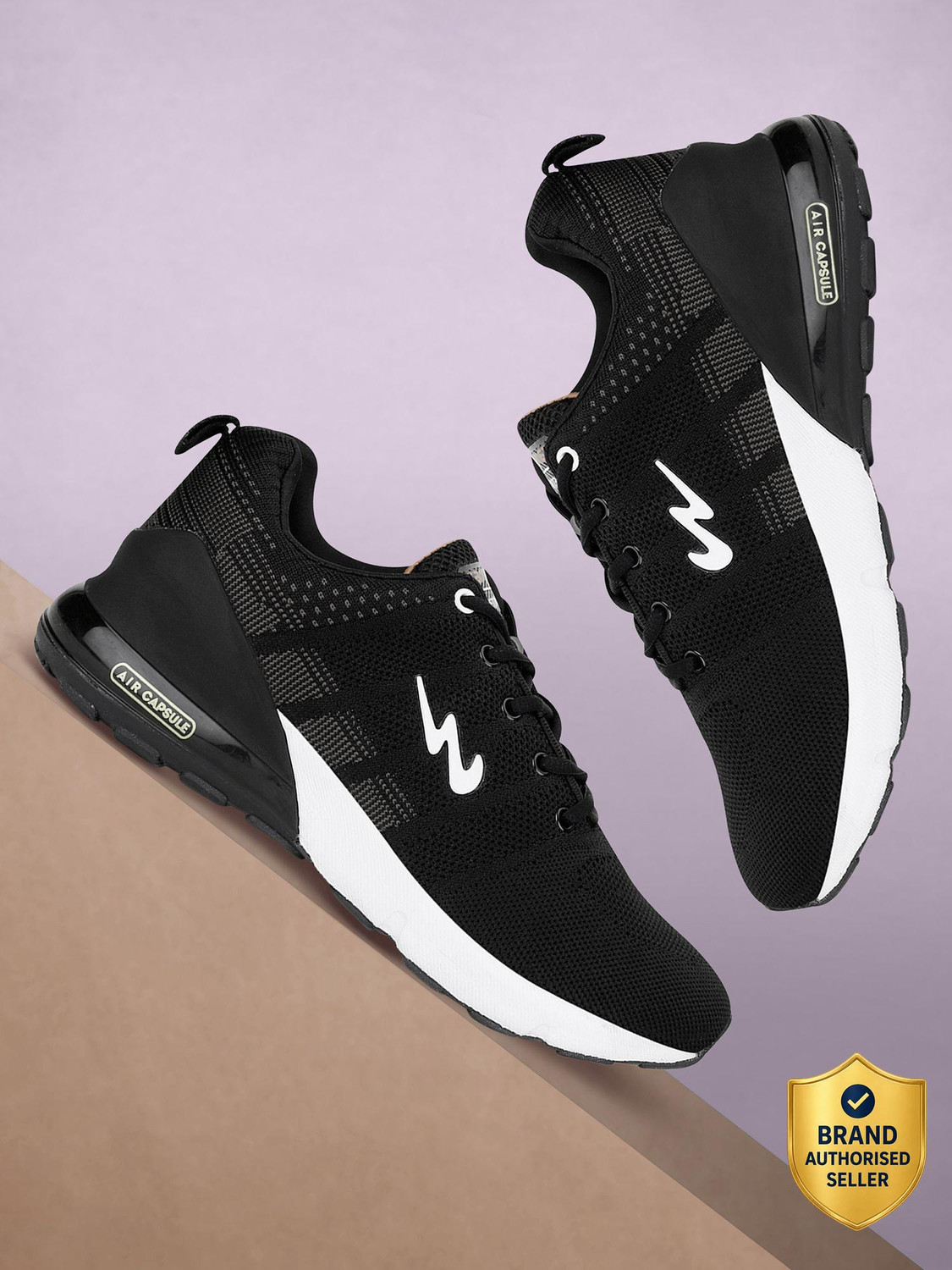 SYRUS Running Shoes For Men  (Black)