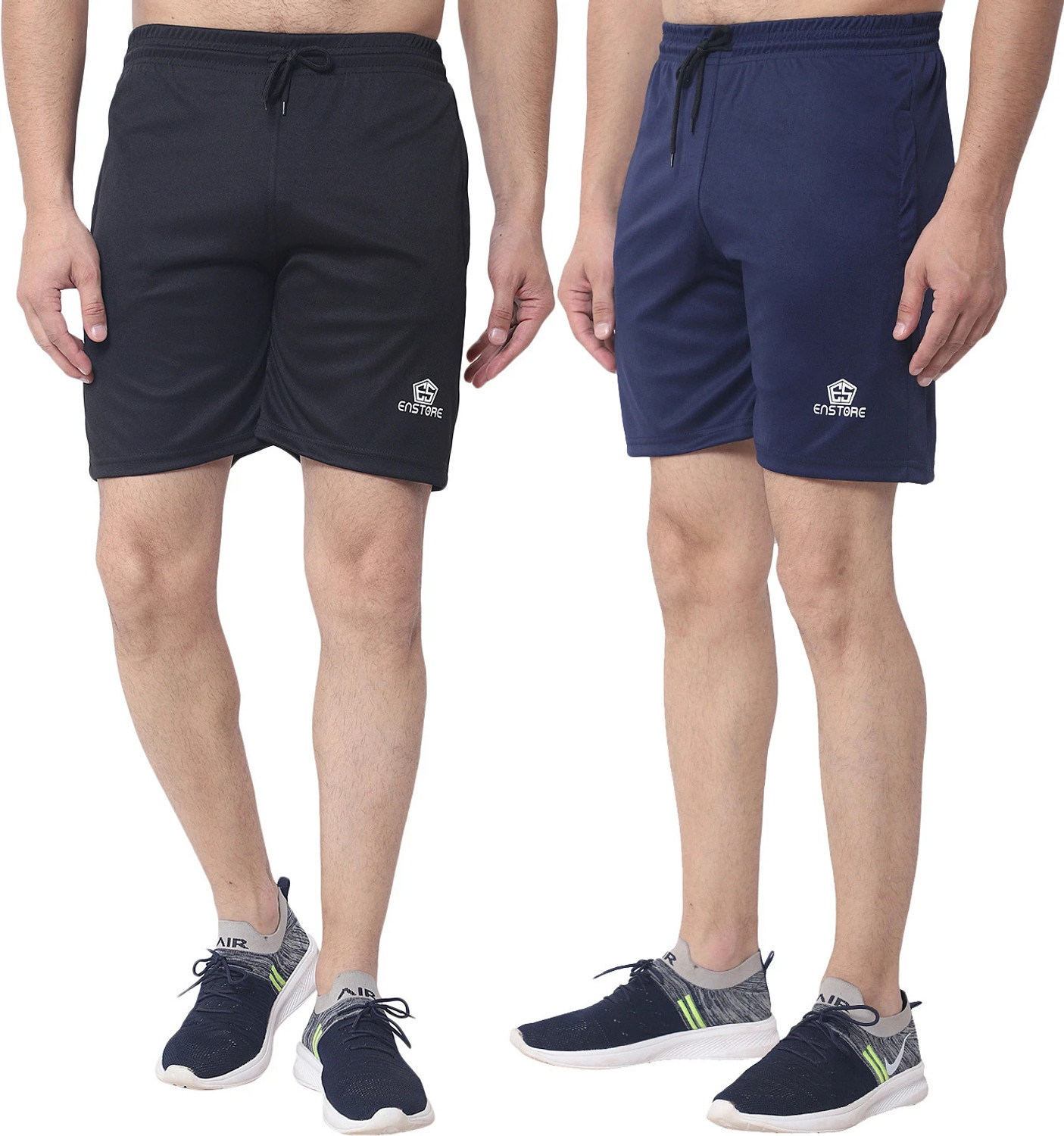 Image of Avesgarments Solid Men Green Casual Shorts