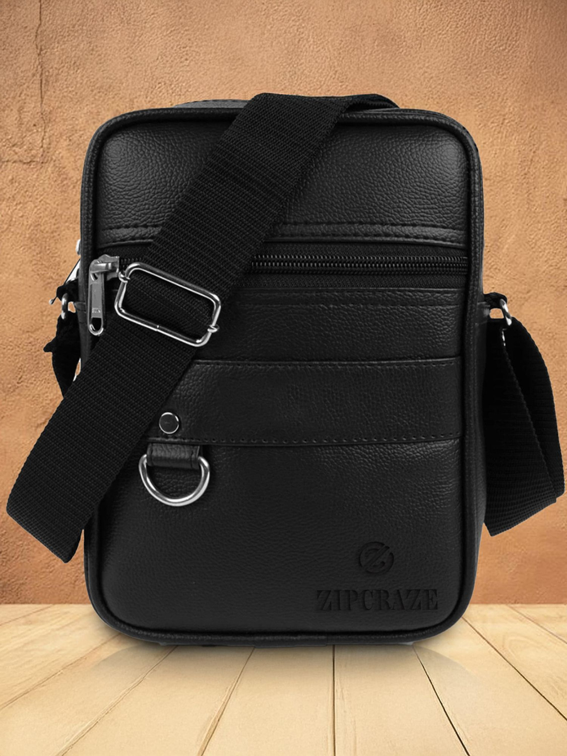 ZipCraze Black Sling Bag Stylish Cross Body Sling bag for Office, Cash, Business Collection, Travelling
