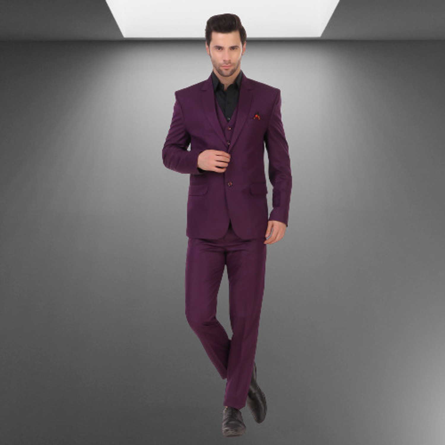 Crocks Club 3 PIECE SUIT SET COAT PAINT WAISTCOAT SET Solid Men