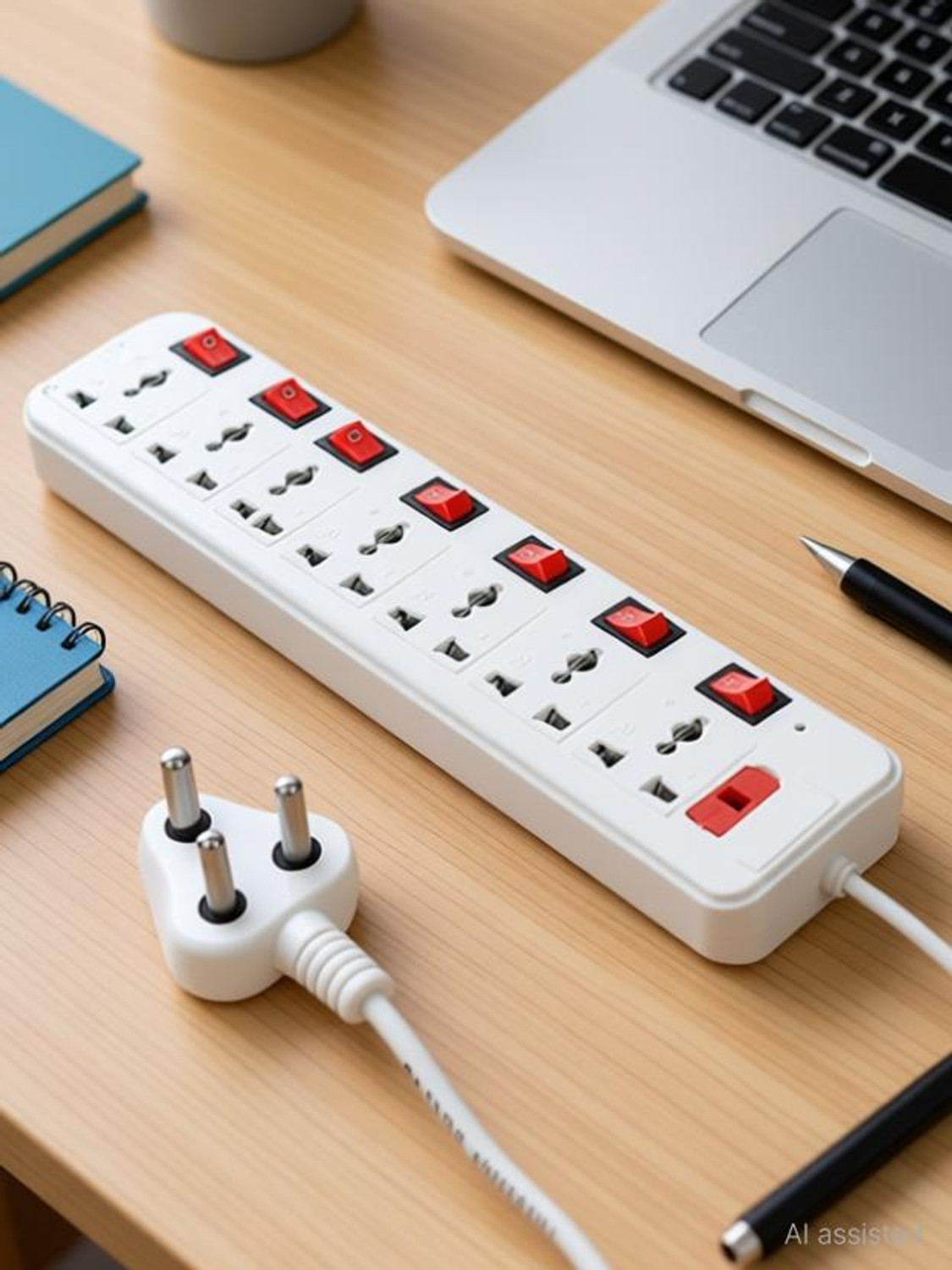 Skeisy EXT-107 Extension Switch Board Universal Surge Protector With 7
