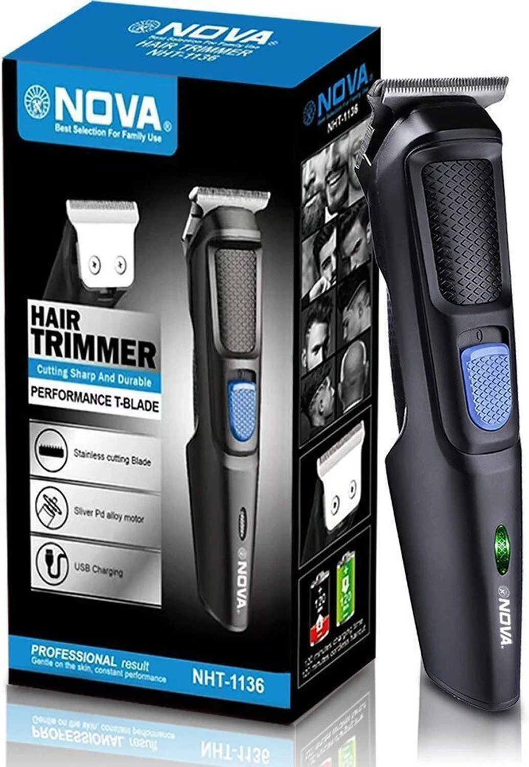 NOVA NHT 1136 Trimmer 120 min Runtime 4 Length Settings