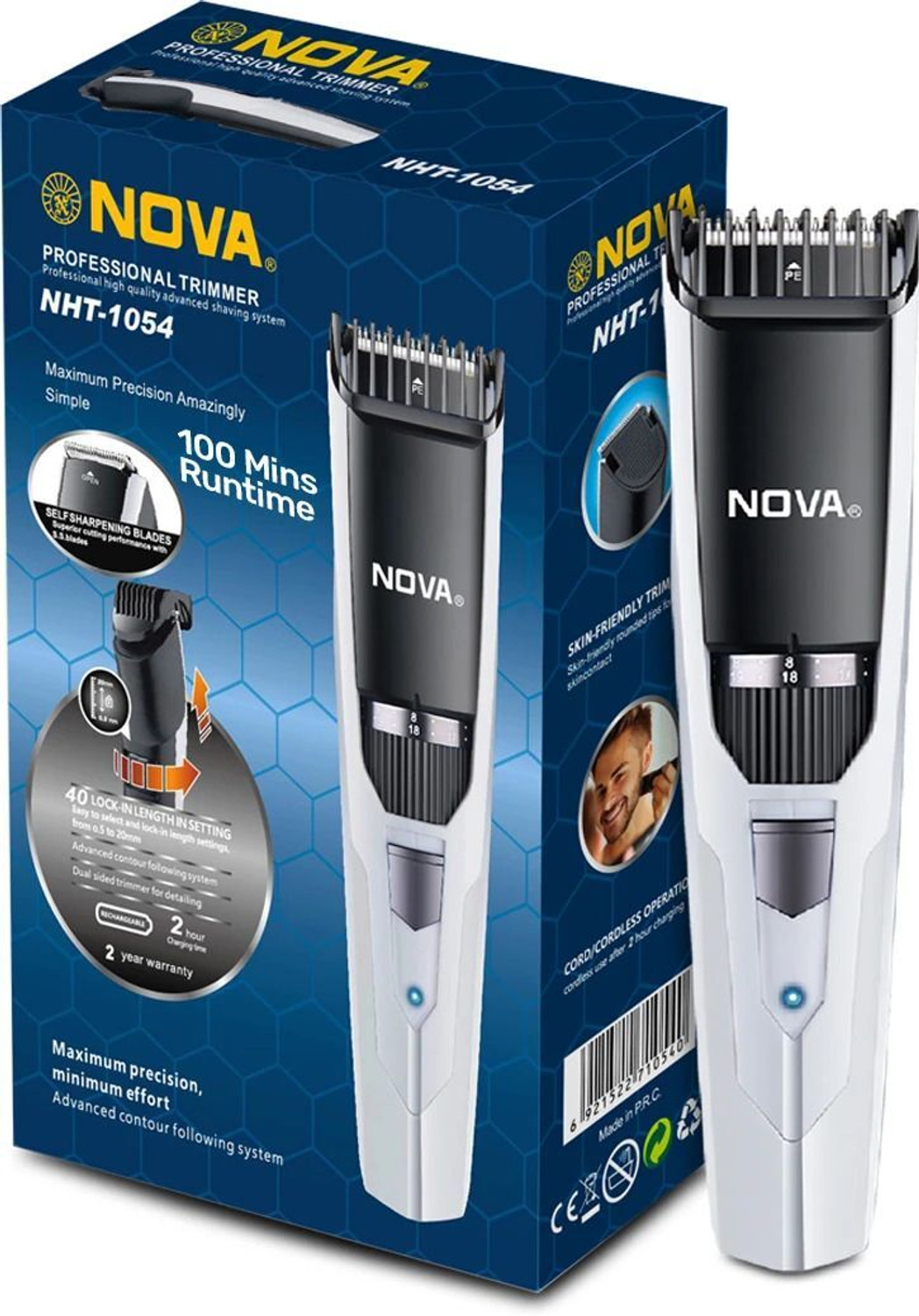 Image of VEGA VPVHC-09 Fully Waterproof Trimmer 180 min Runtime 2 Length Settings (Silver)