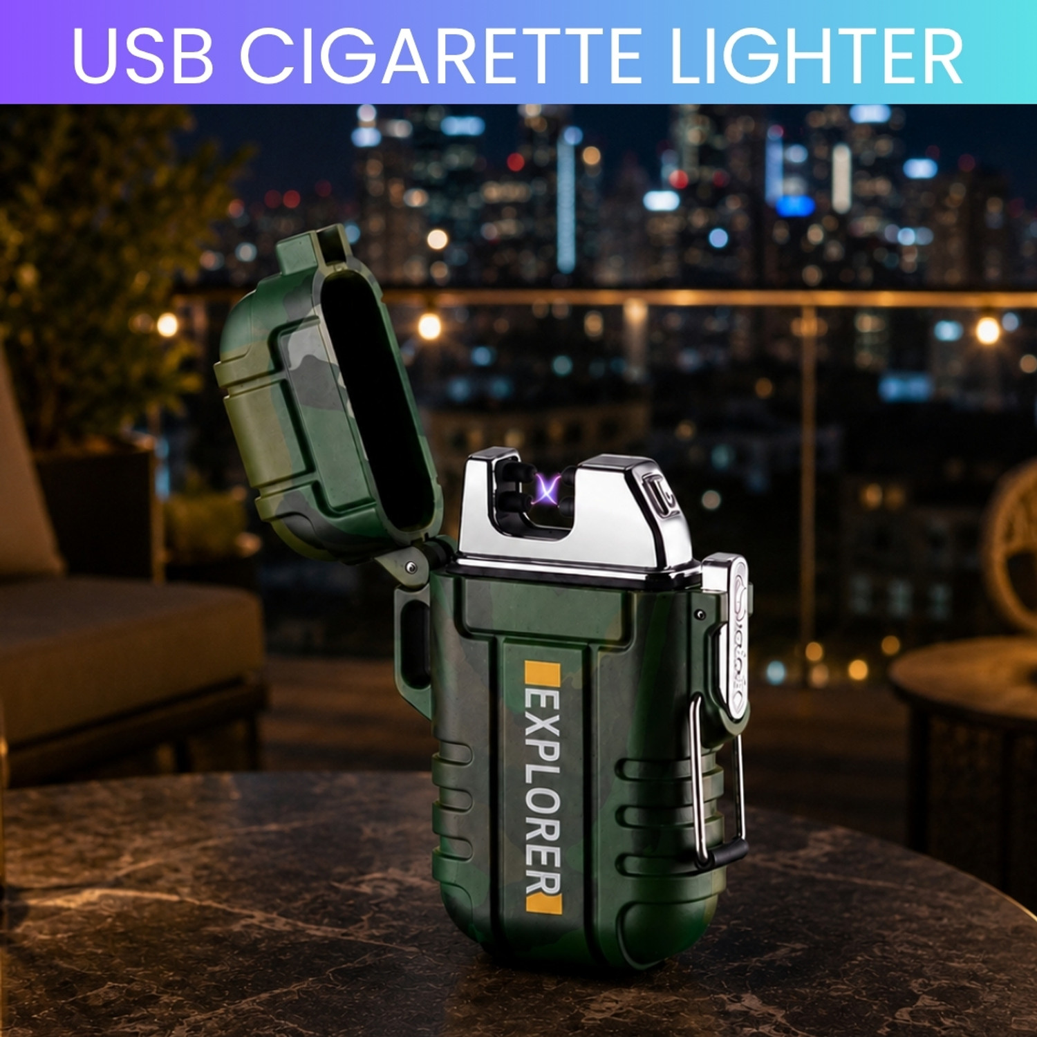 Image of AAKTRADERS Cigrette lighter 01 CIGARETTE LIGHTER Pocket Lighter (mate black)