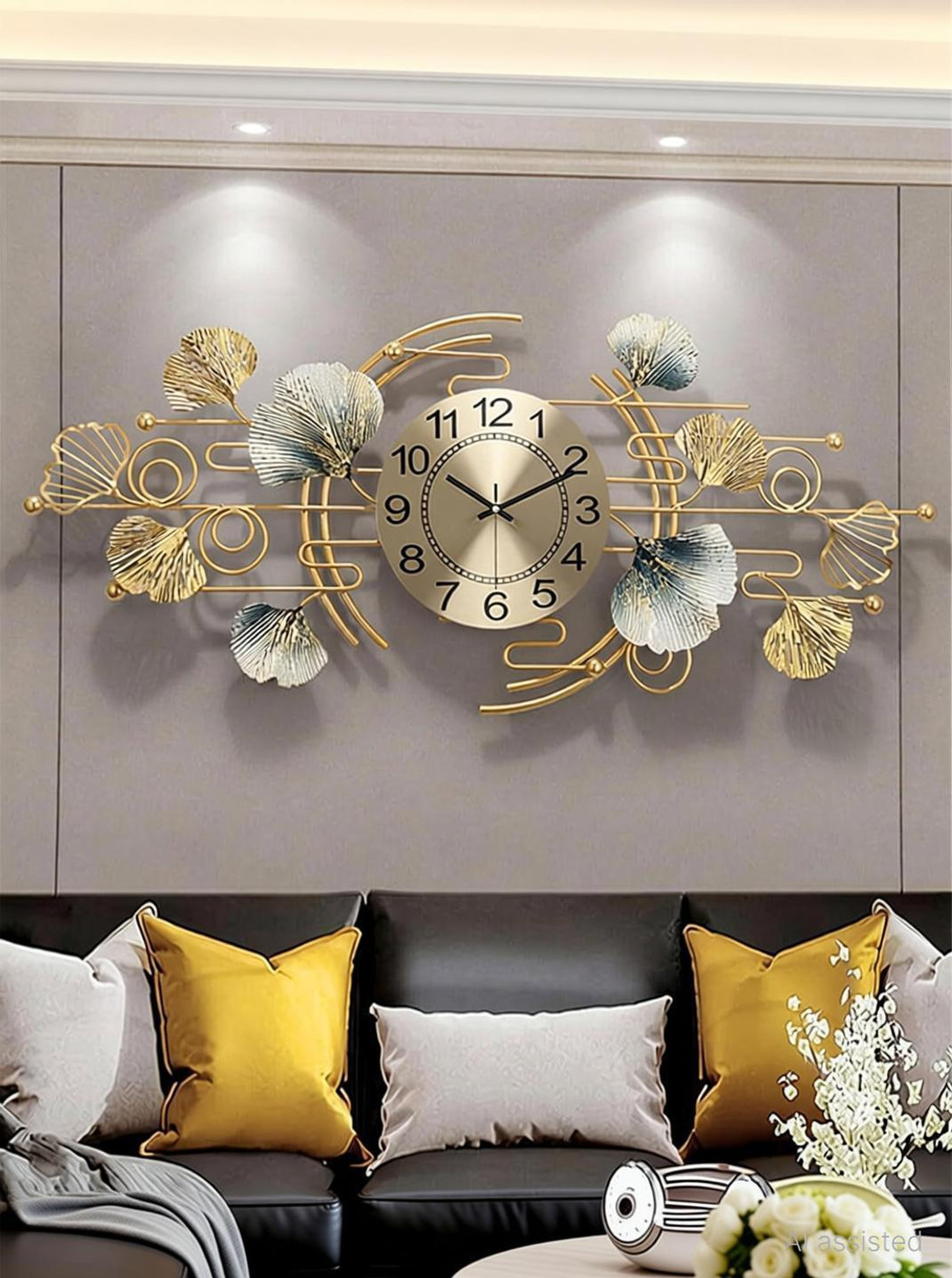 Image of LuxeLookz Analog 34 cm X 71 cm Wall Clock (Multicolor, Without Glass, Standard)