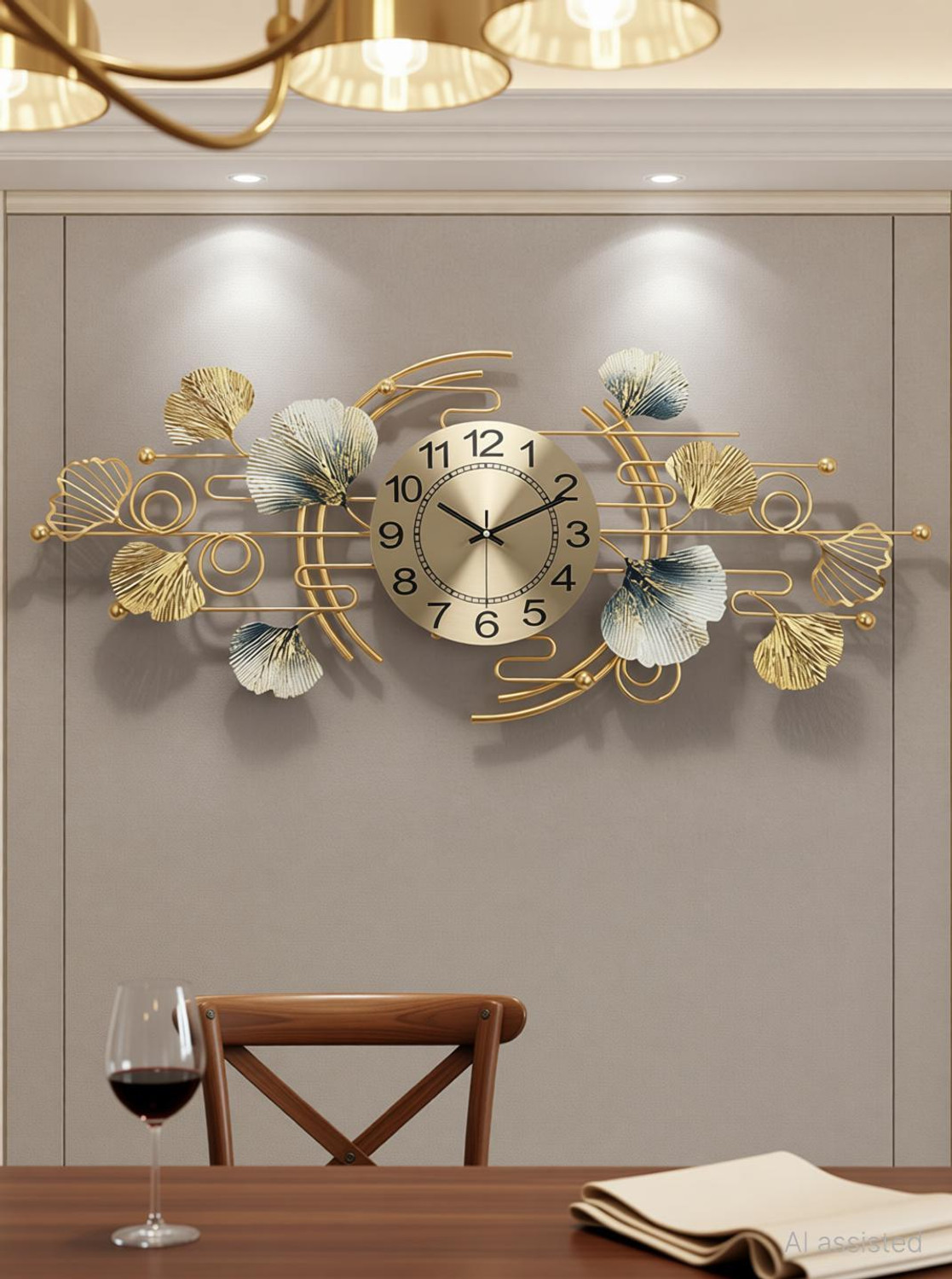 Image of LuxeLookz Analog 34 cm X 71 cm Wall Clock (Multicolor, Without Glass, Standard)