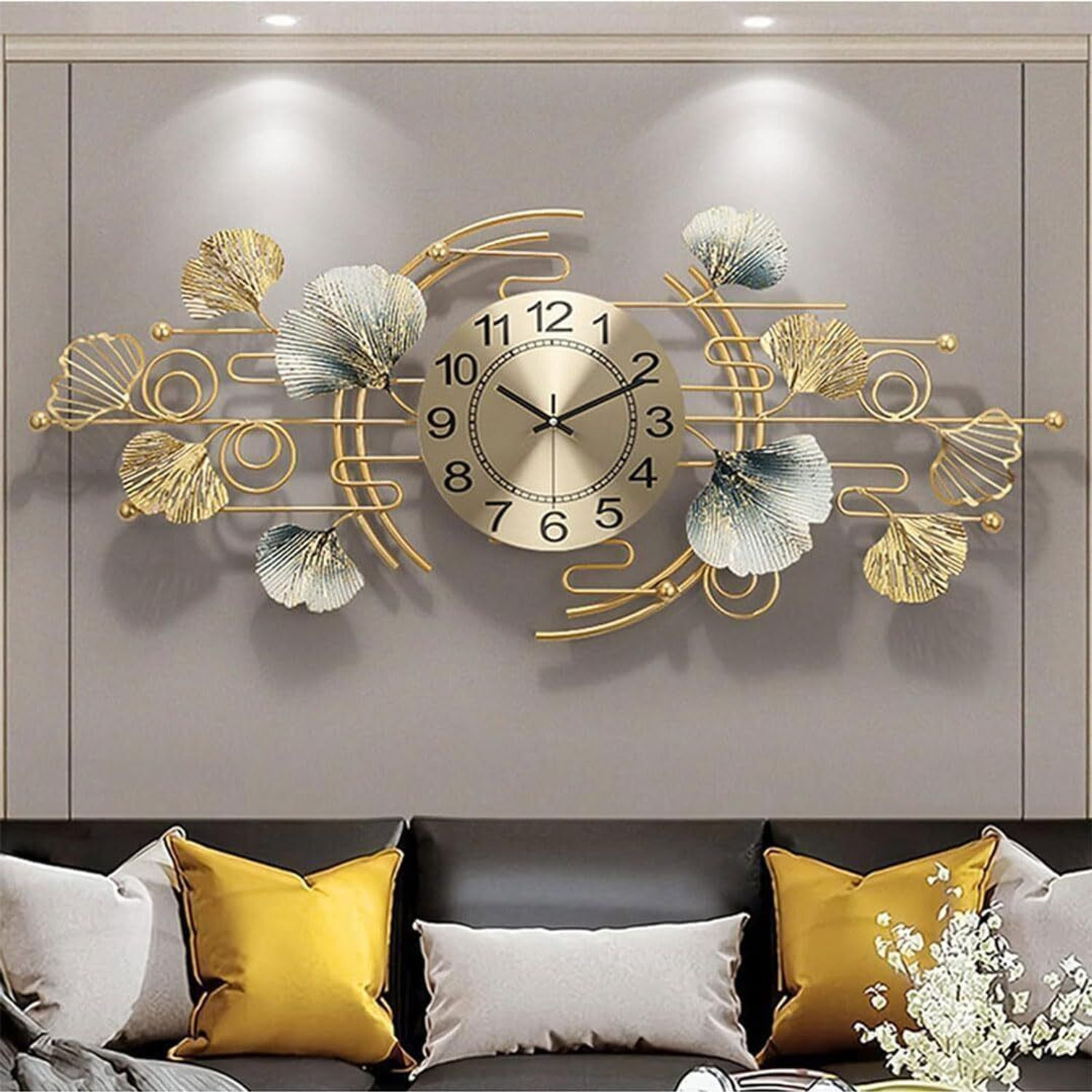 Image of LuxeLookz Analog 34 cm X 71 cm Wall Clock (Multicolor, Without Glass, Standard)