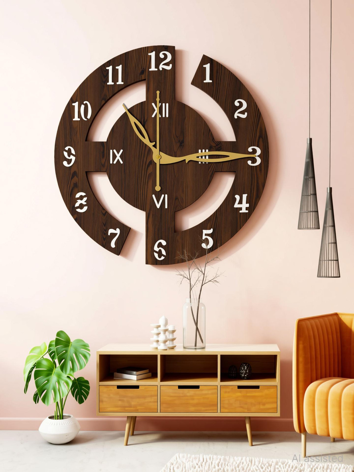 Image of siya trading Analog 25 cm X 25 cm Wall Clock (Multicolor, With Glass, Standard)