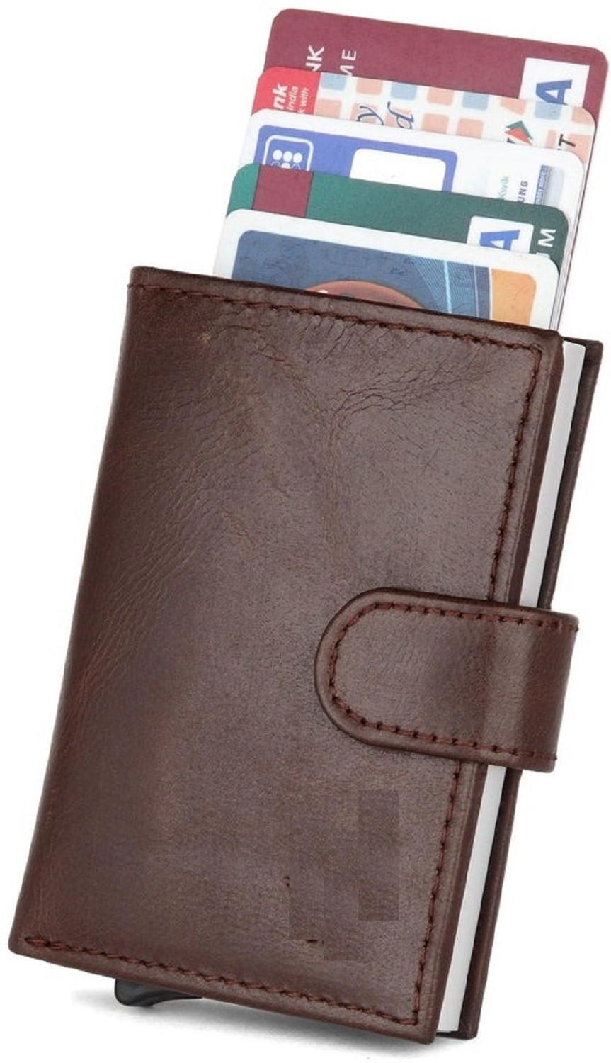 Image of KILLER Men Casual, Formal Brown Artificial Leather RFID Card Holder (11 Card Slots)