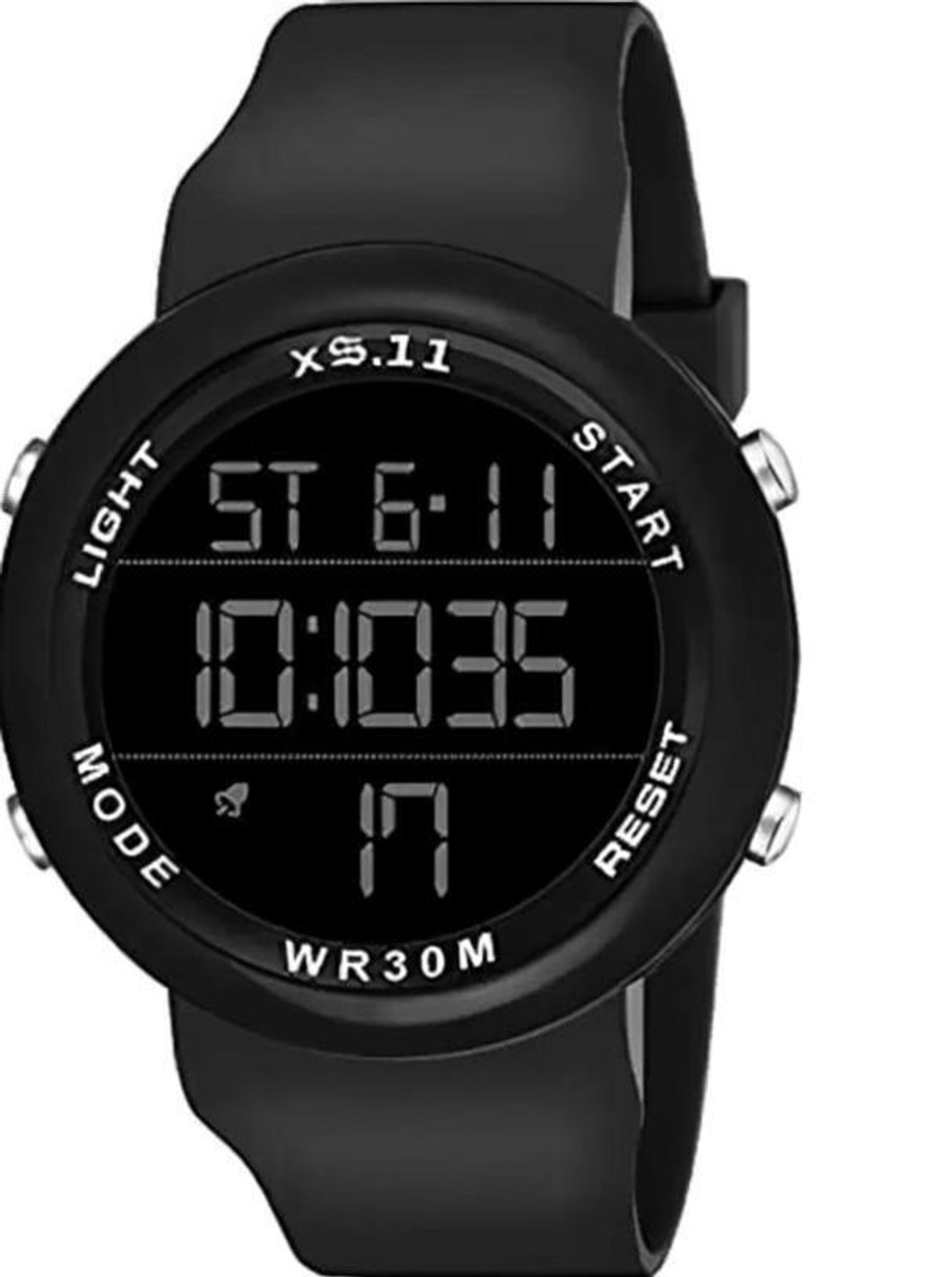 Image of Likezora Classic Black Digital Sports Watch with Alarm, Day-Date Display & 12 /24H Boys Digital Watch - For Boys & Girls SPRT-DIGI-1130-BLK