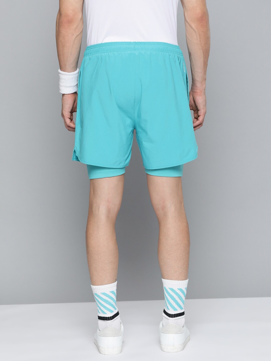 HRX by Hrithik Roshan Solid Men Blue Sports Shorts Price History