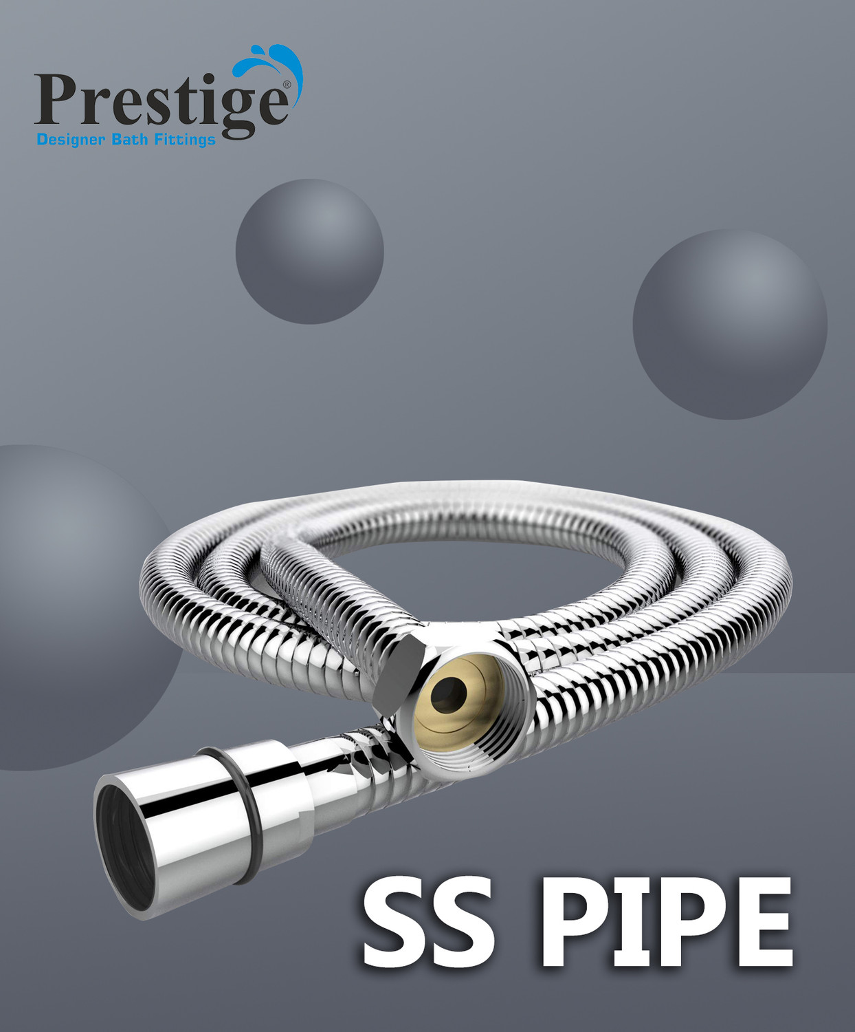 Image of Prestige 5 Function C-2 (ABS) 1.5mtr Flexible SS Tube And Wall Hook Shower Head