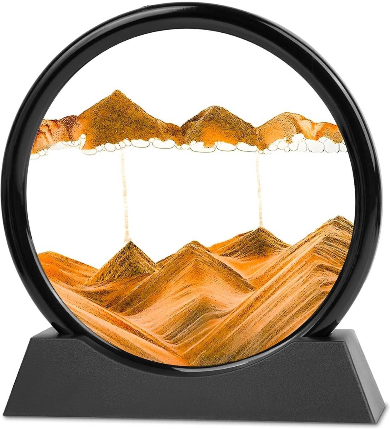 Image of Radhesales Moving Sand Art Picture Frame - 3D Liquid Motion Sandscape Painting. Decorative Showpiece - 10 cm (Plastic, Multicolor)