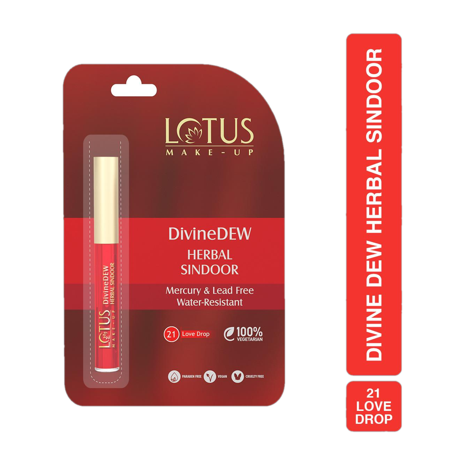 LOTUS MAKE - UP Divine Dew Herbal Sindoor | 21 Love Drop Sindoor