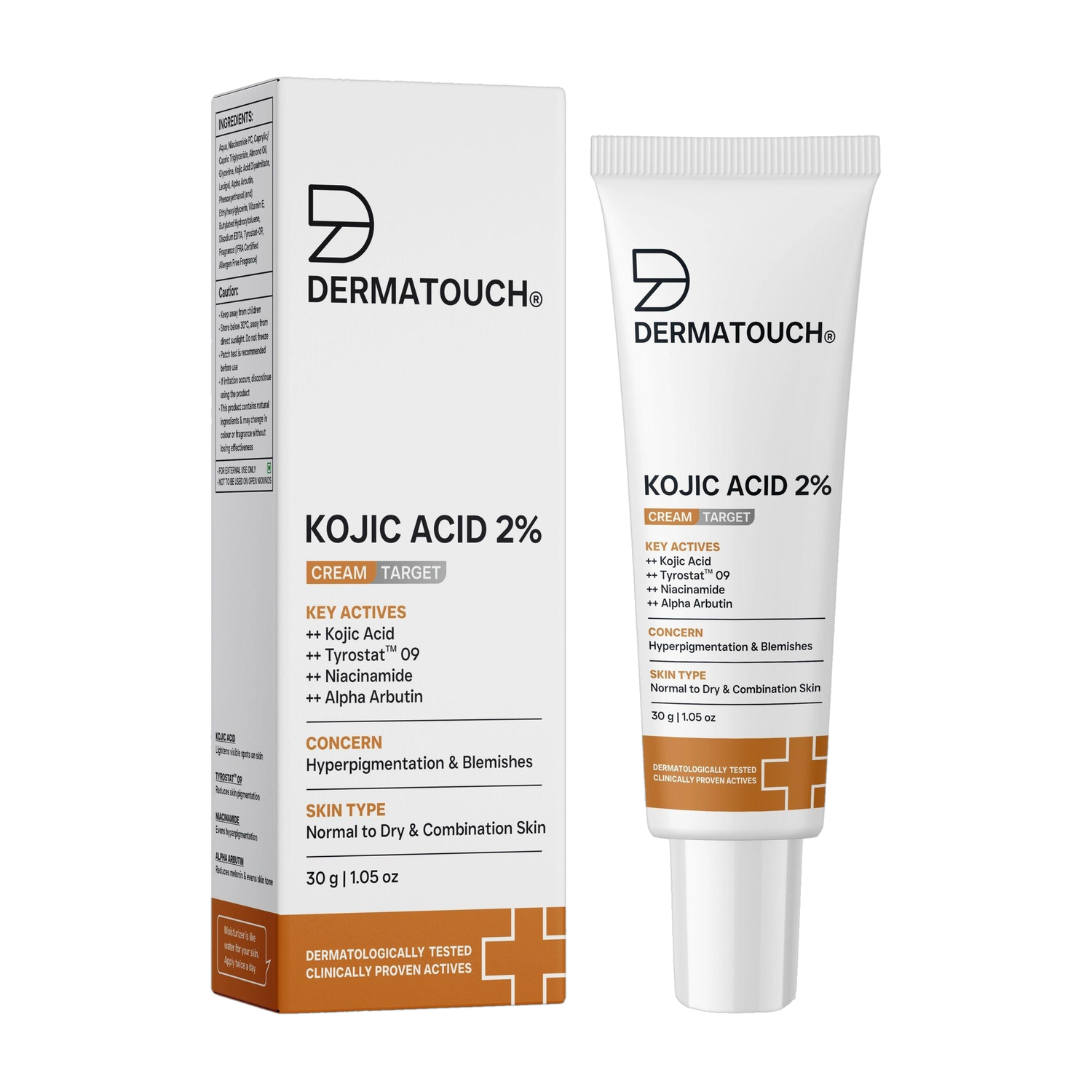Dermatouch Kojic Acid 2% Cream | For Pigmentation and Dark Spots reduction