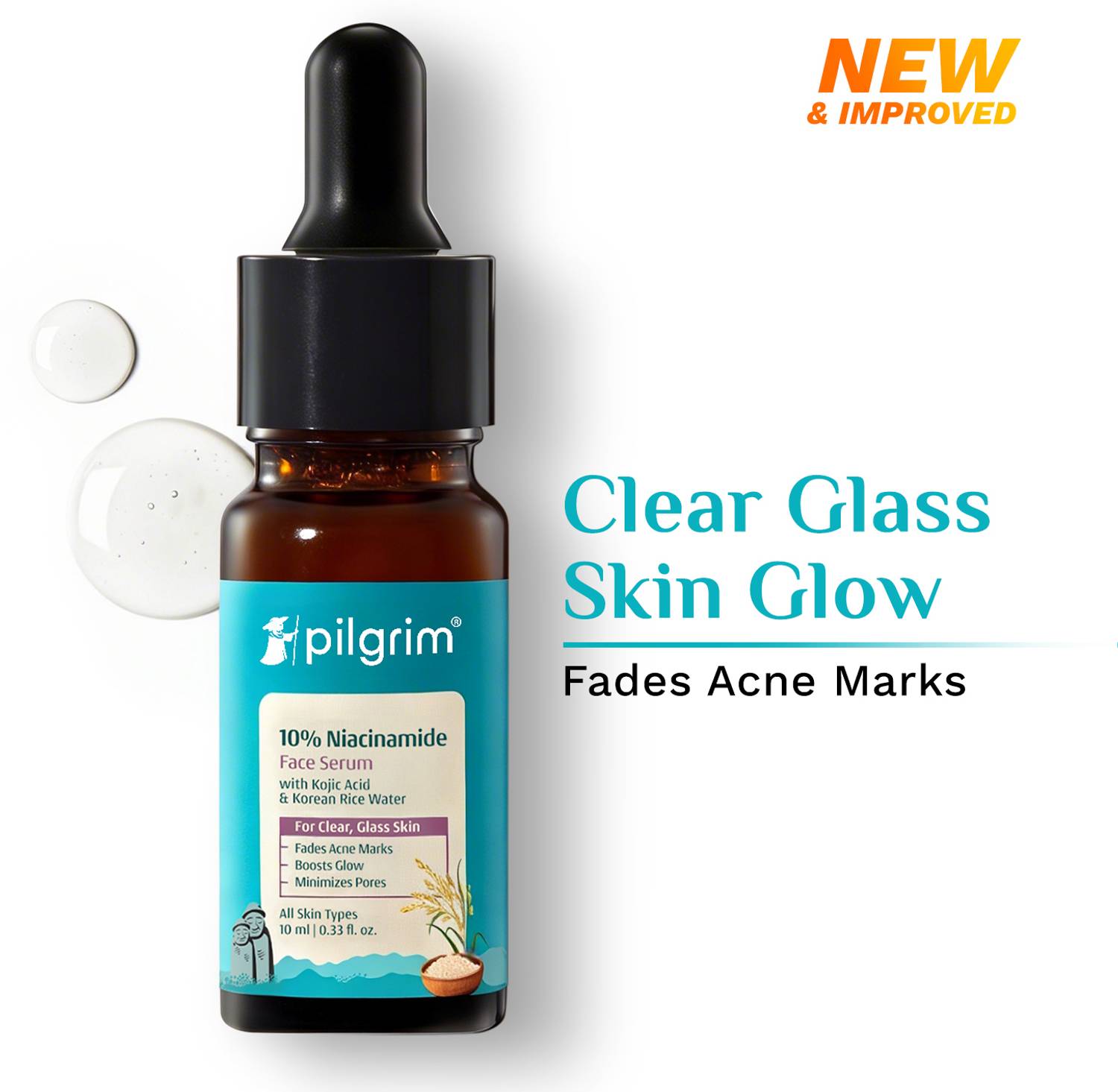 Pilgrim 10% Niacinamide Face Serum for Men and Women|Reduce Acne Mark|Bright Skin