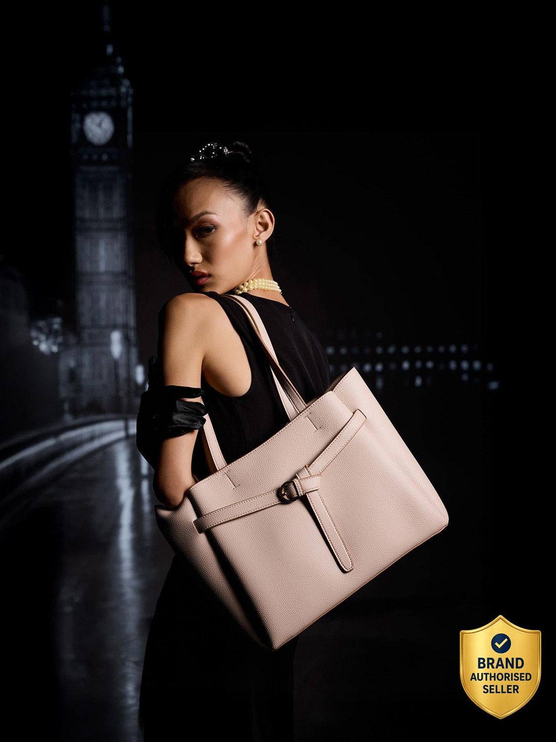 Lino Perros Beige Tote Avril Timeless Bag
