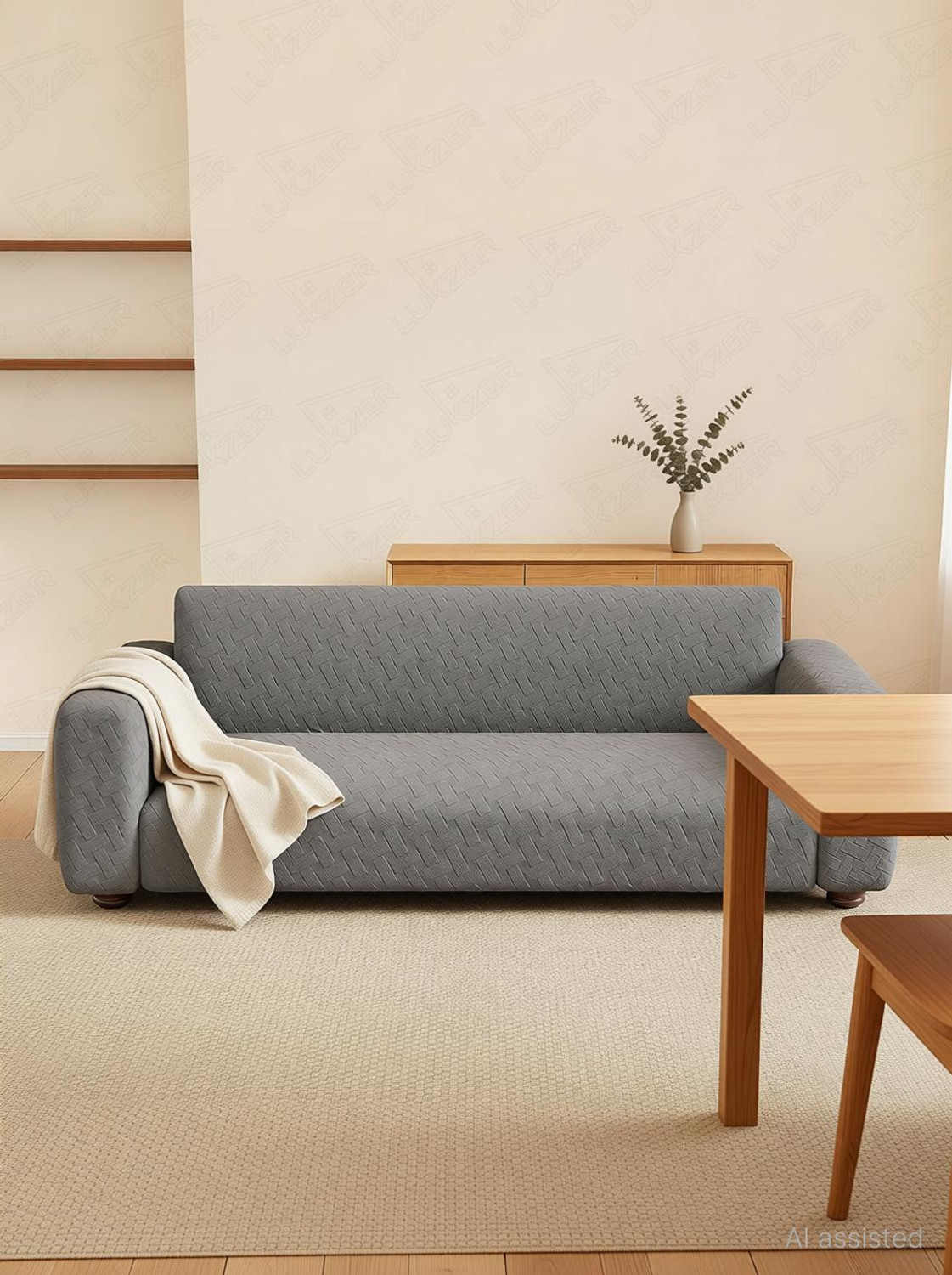 Image of BIHARFT Fabric 3 + 1 + 1 Sofa Set (GREEN, DIY(Do-It-Yourself))