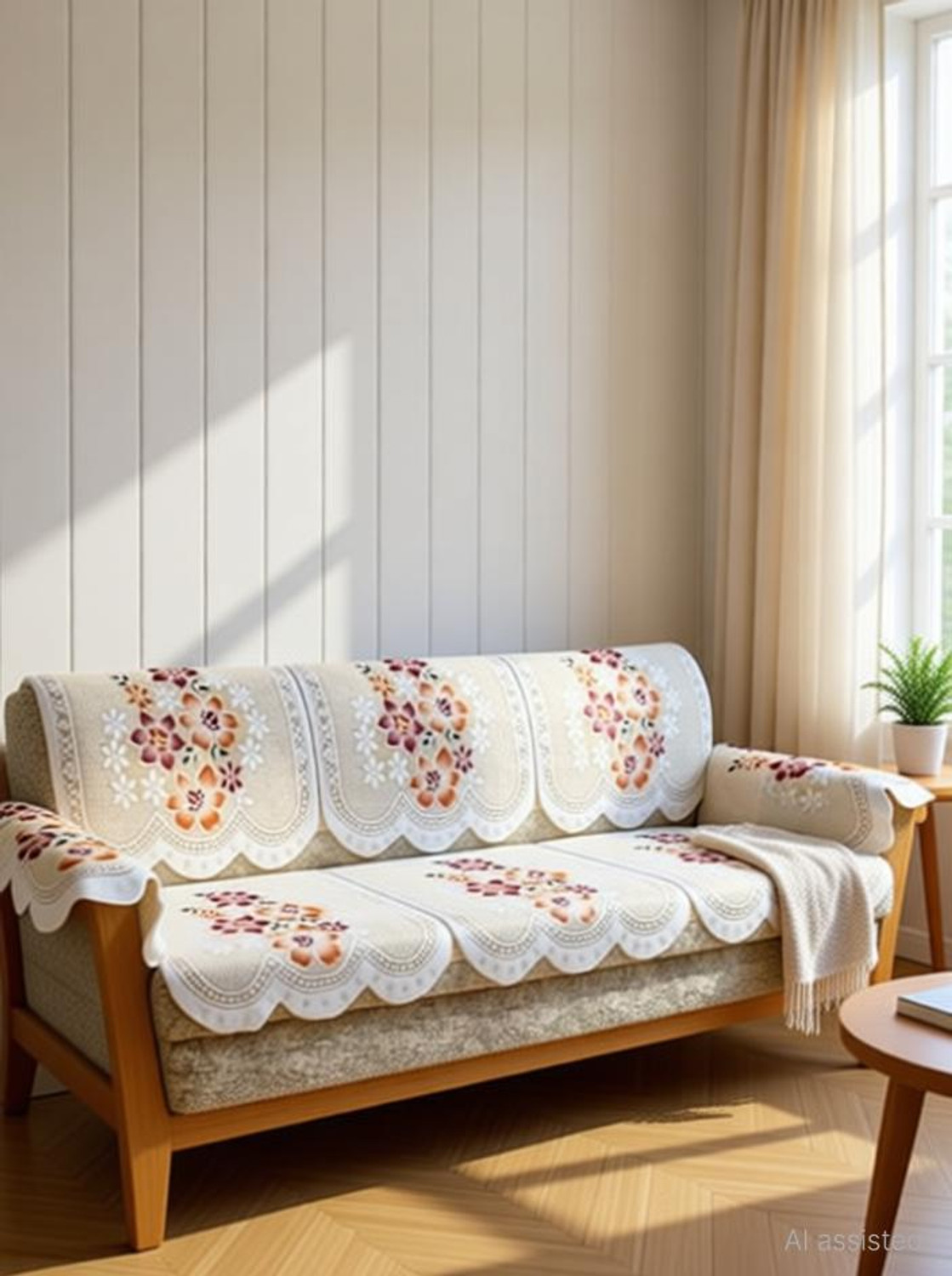 Onterio Fabs Cotton Sofa Cover Pack of 4 – Multicolour