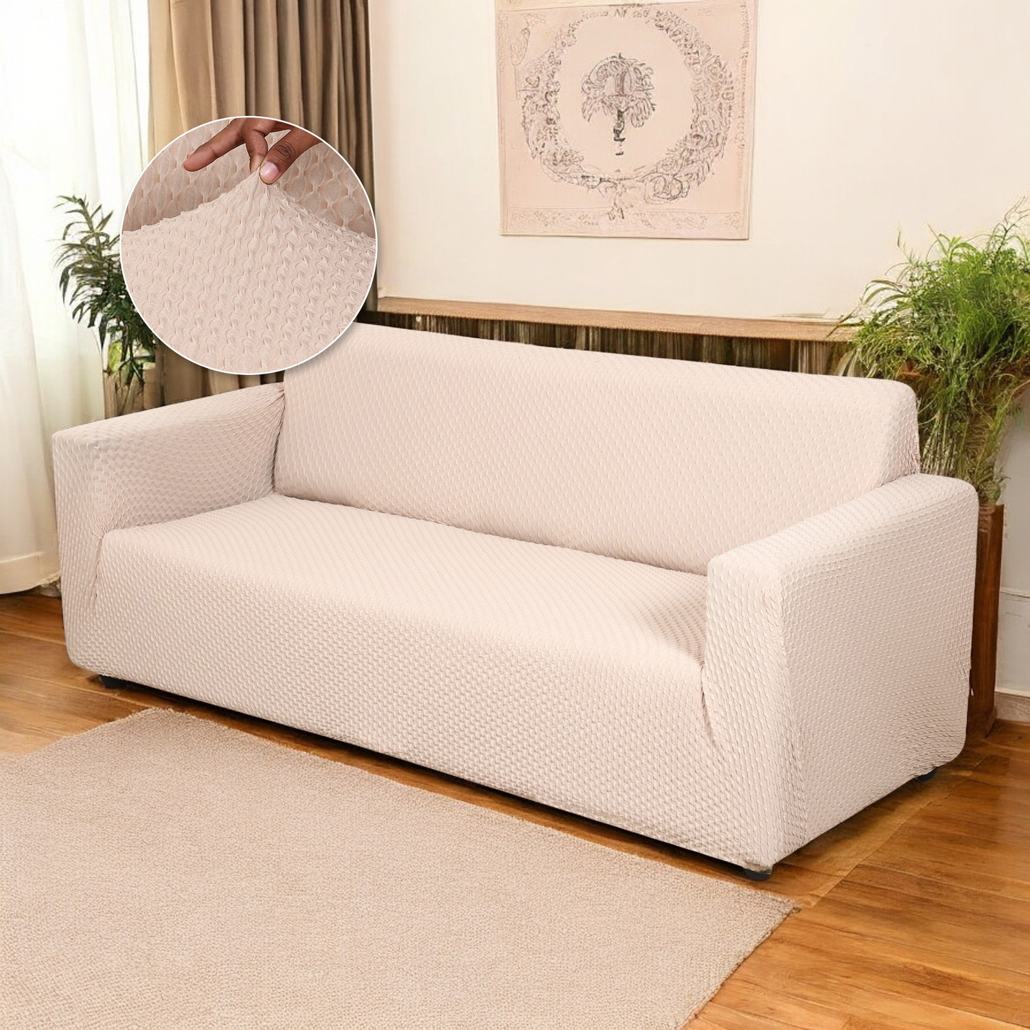 Image of Flipkart Perfect Homes Nora Fabric 4 Seater Sofa (Finish Color - Teal, DIY(Do-It-Yourself))