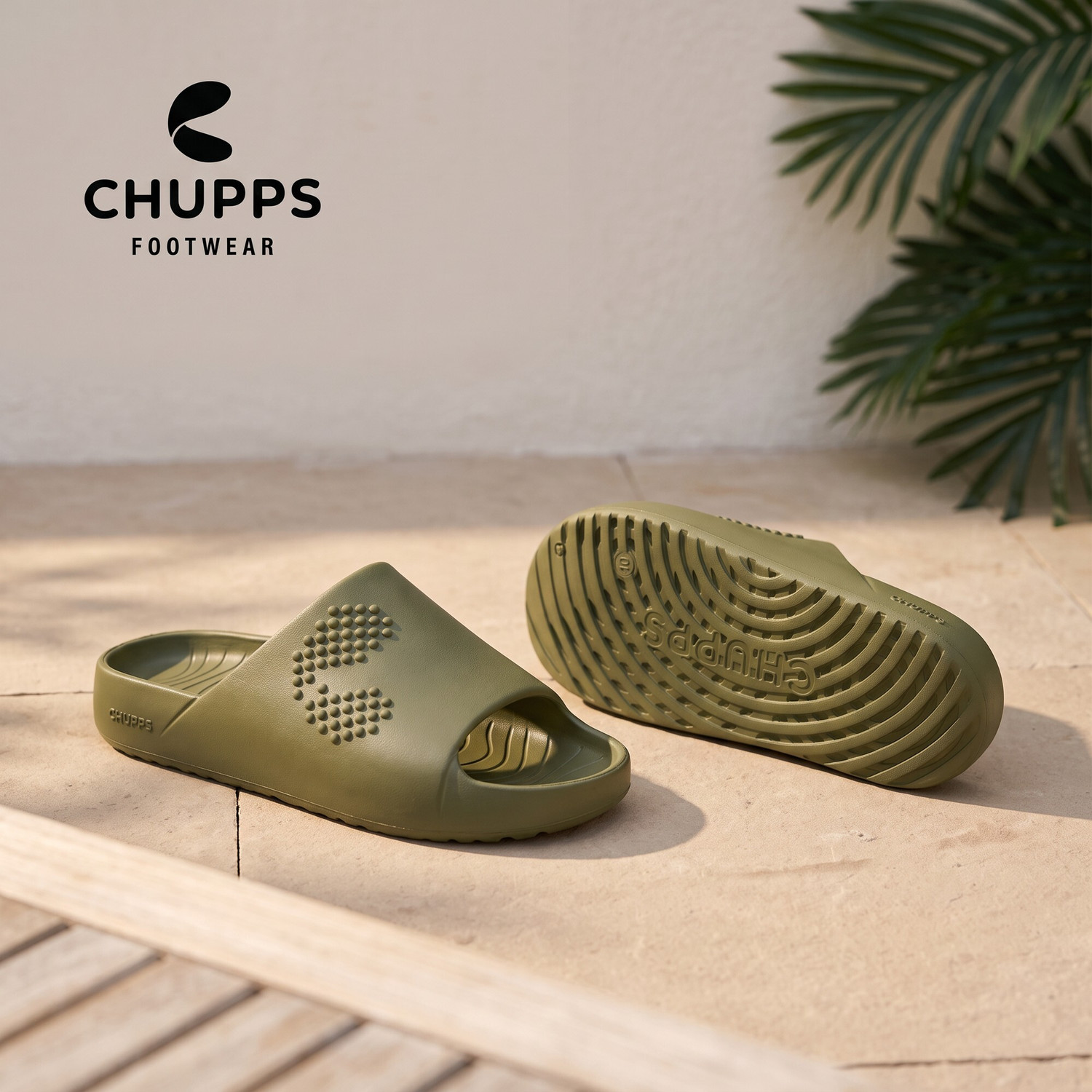 Image of Chupps Chupster Orthopaedic Everyday Comfort Cushioned AntiSkid Men Slides (Navy , 8)