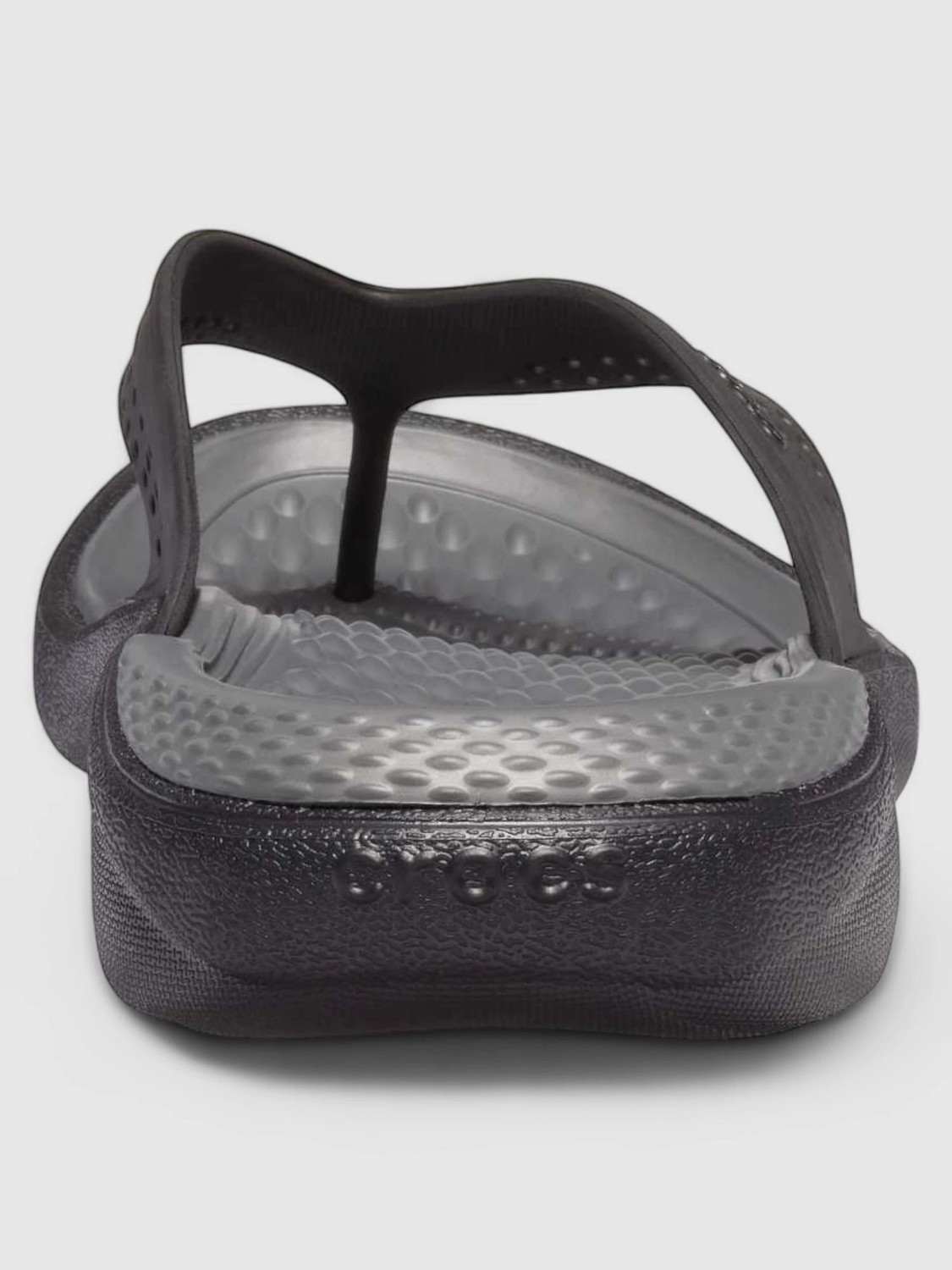 Image of CROCS LiteRide Unisex Flip Flops (Black, Grey , 12 UK /India)