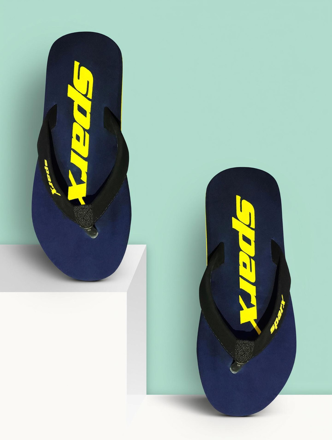 Image of Sparx Men Flip Flops (Navy, Blue , 12)