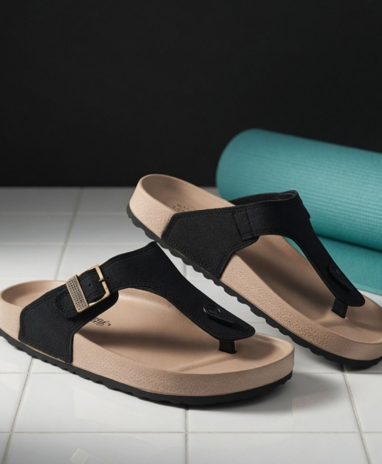 Image of BIRKENSTOCK Men Flip Flops (Black , 9)