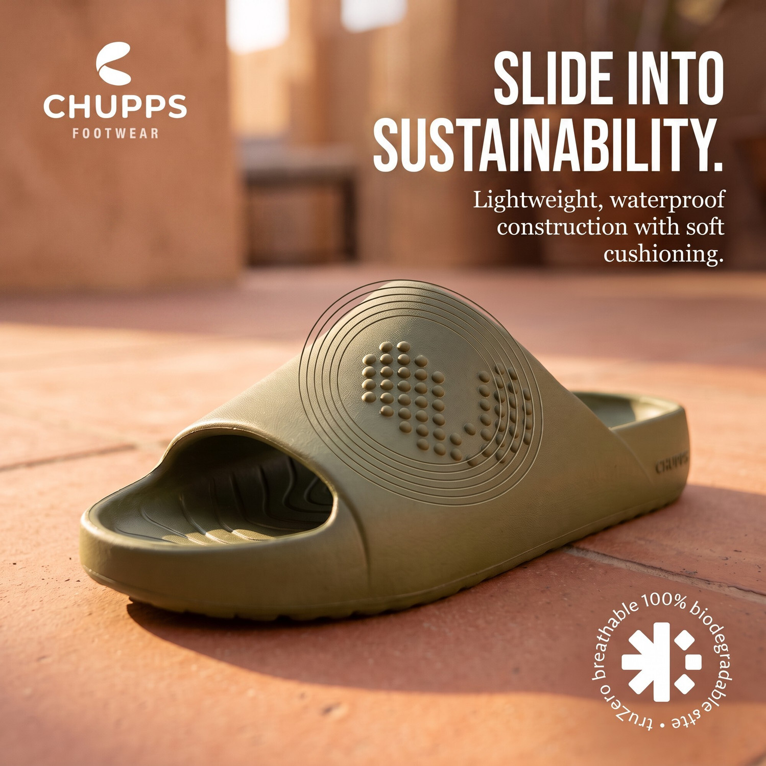 Image of Chupps Chupster Orthopaedic Everyday Comfort Cushioned AntiSkid Men Slides (Navy , 8)