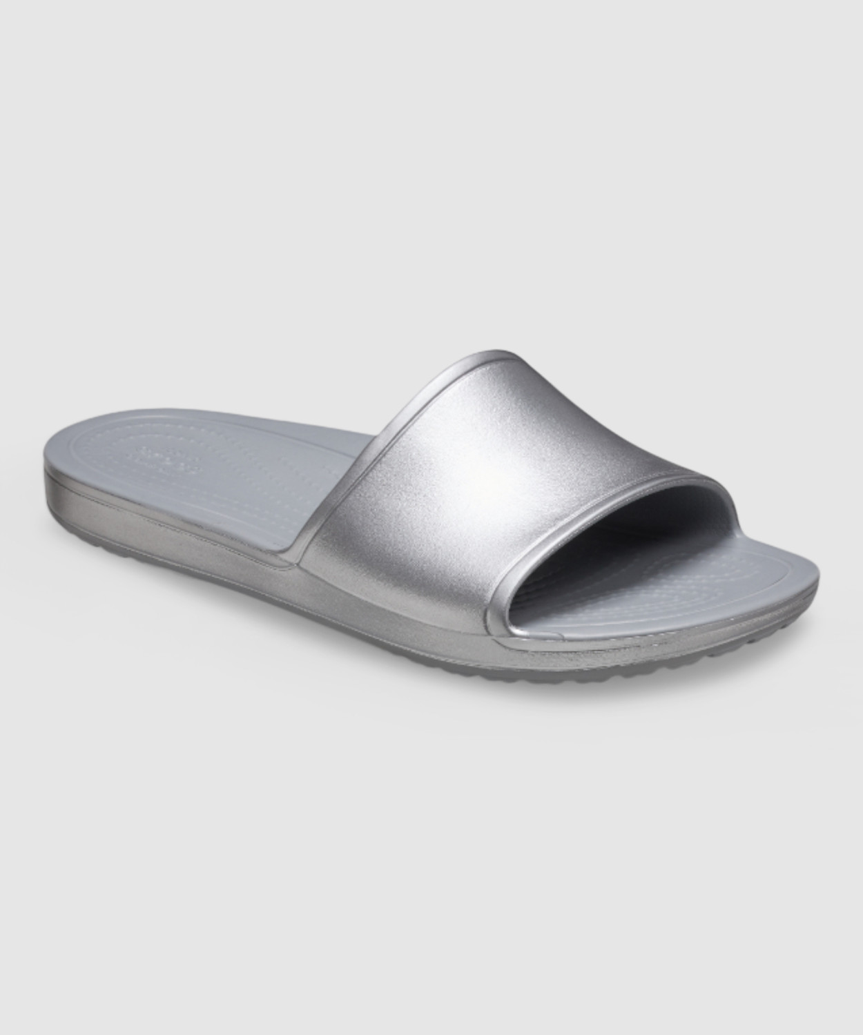 Image of CROCS Women's Kadee II Metallic Women Slides (Silver , 4 UK /India)
