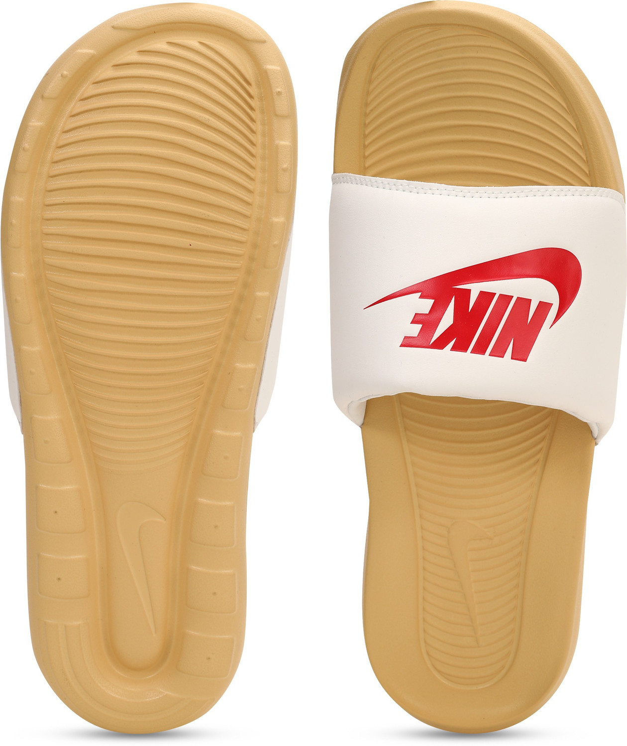 Nike benassi red and gold on sale